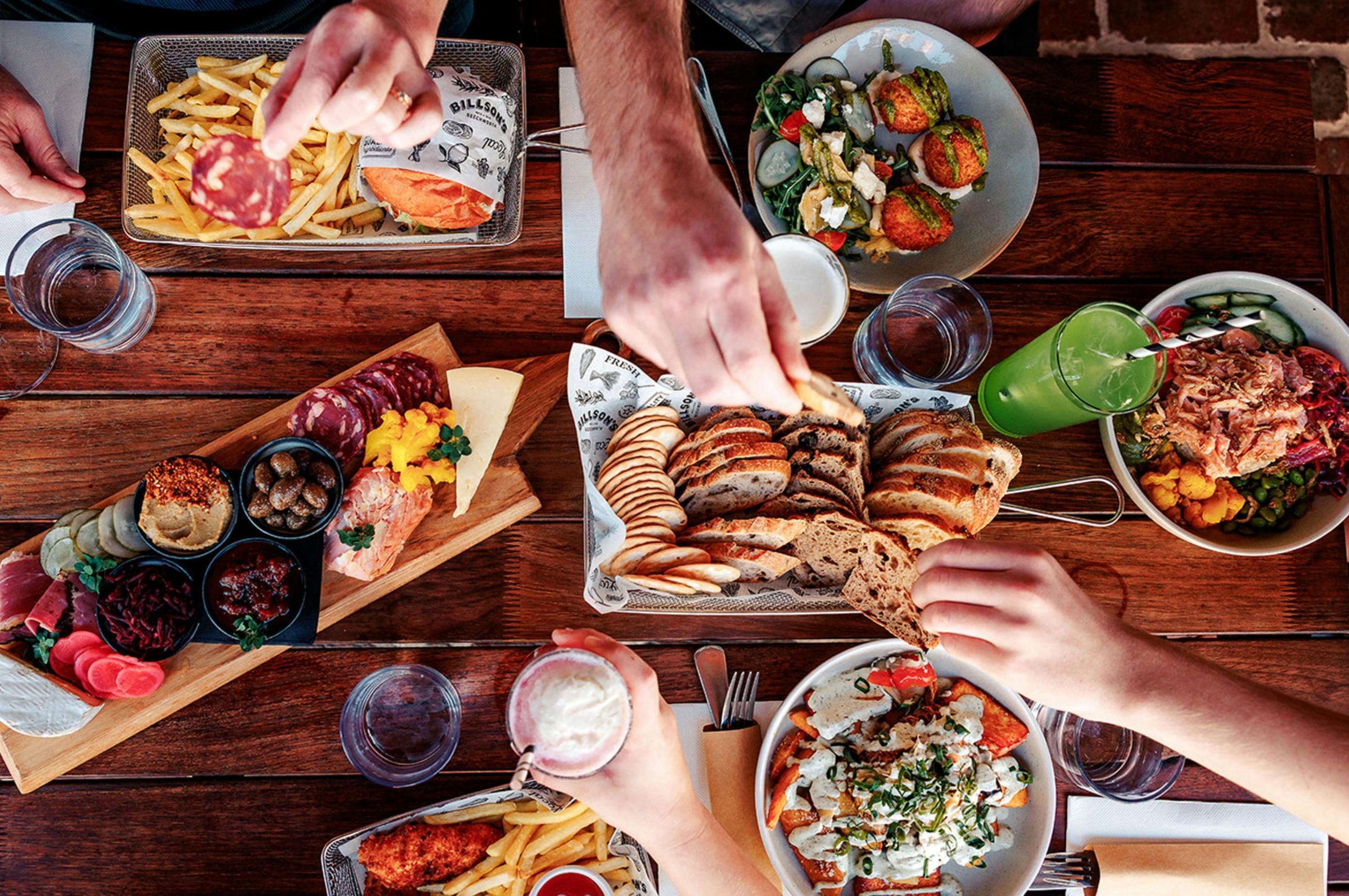 a charcuterie board at Last St Brewery
