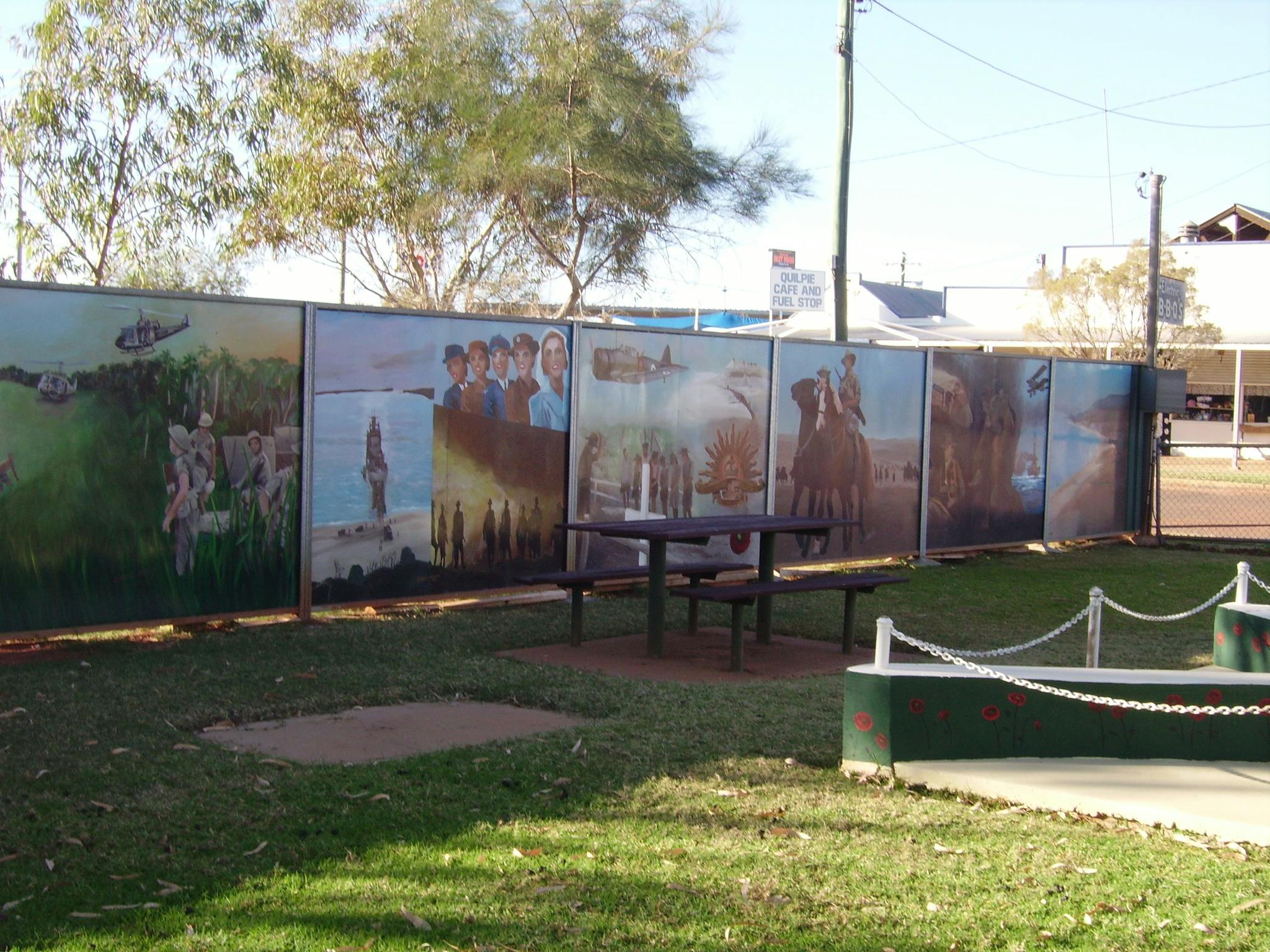 murals depicting various scences in honour of those who served murals depicting various scences in honour of those who served