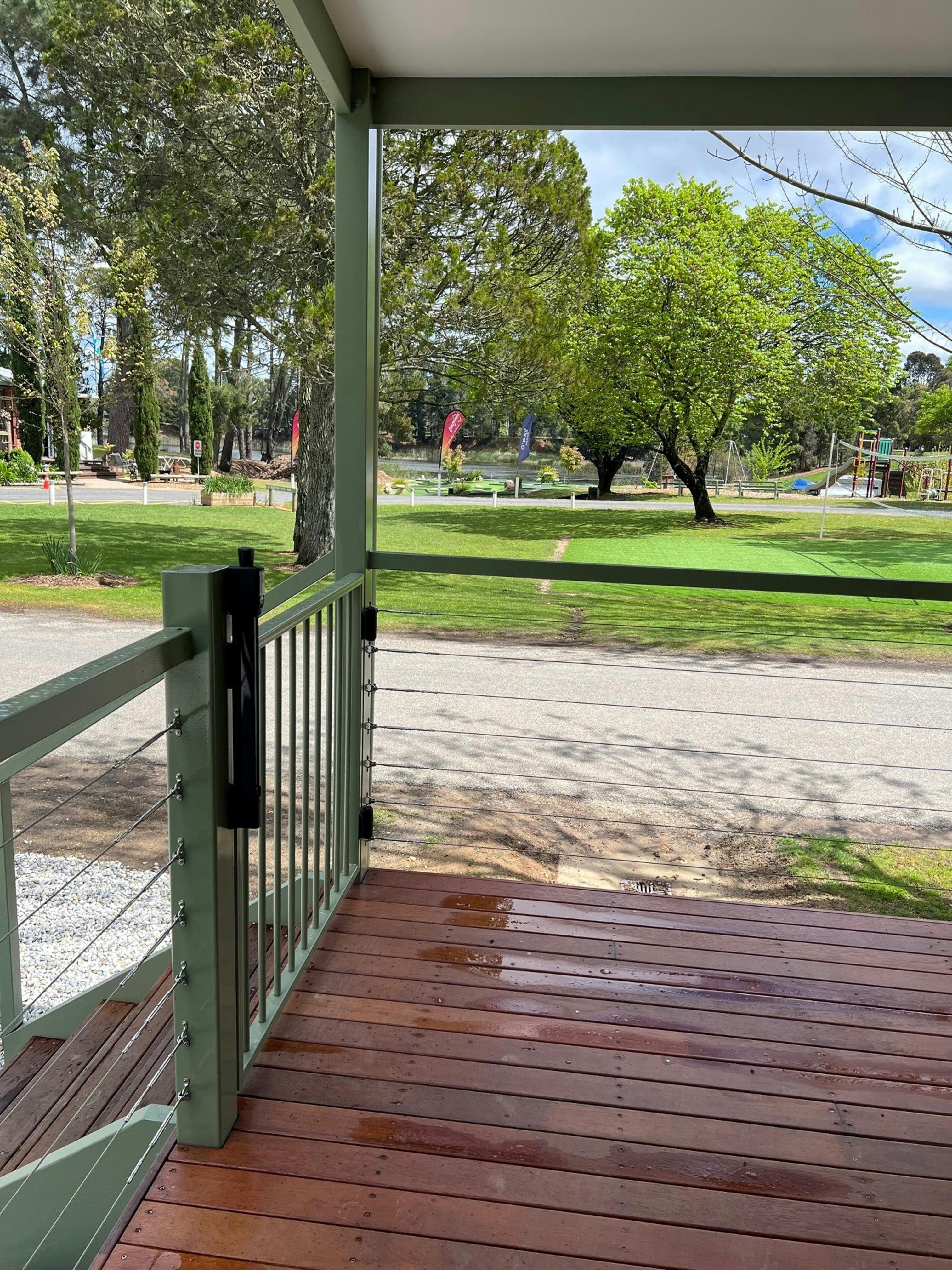 Pet friendly gated veranda