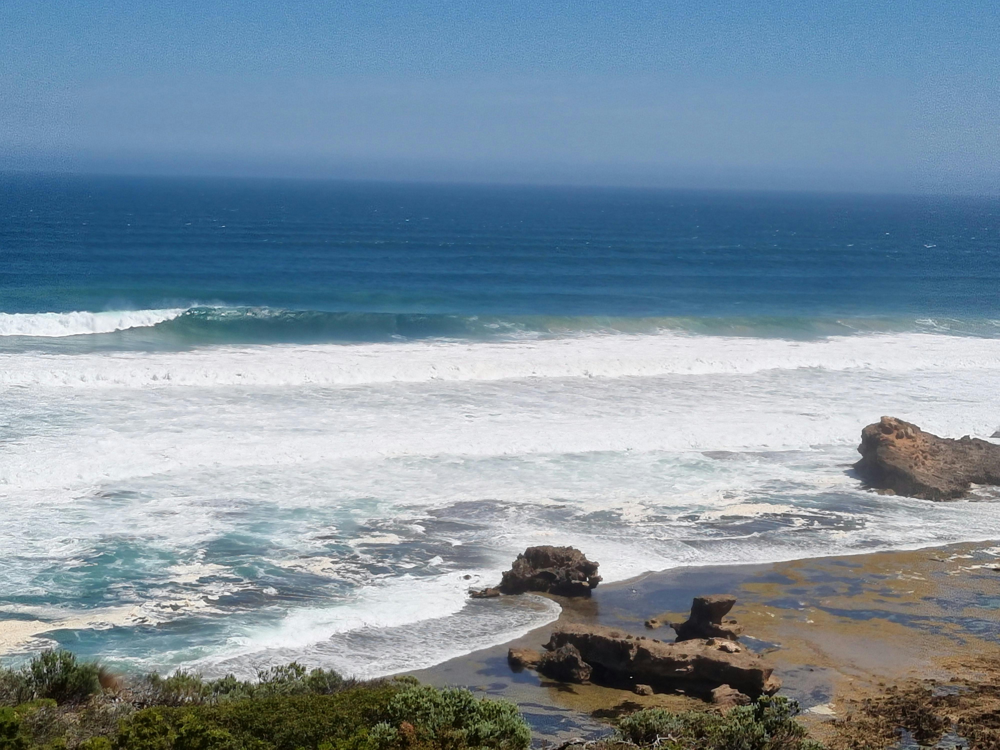 Bass strait viewed from the lookout at Cheviot beach in Point Nepean  National Park.