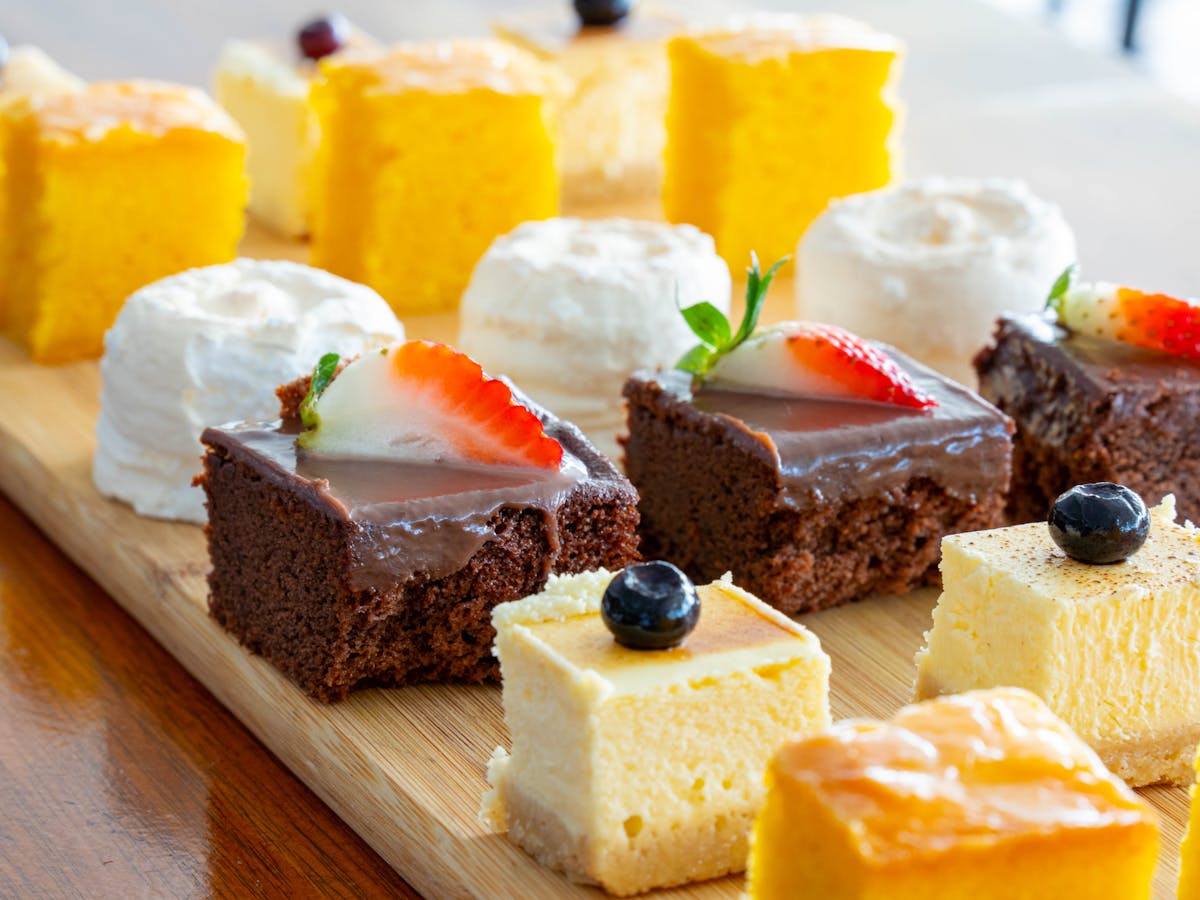 petit desserts on a platter for a function at The Garden Bar petit desserts on a platter for a function at The Garden Bar