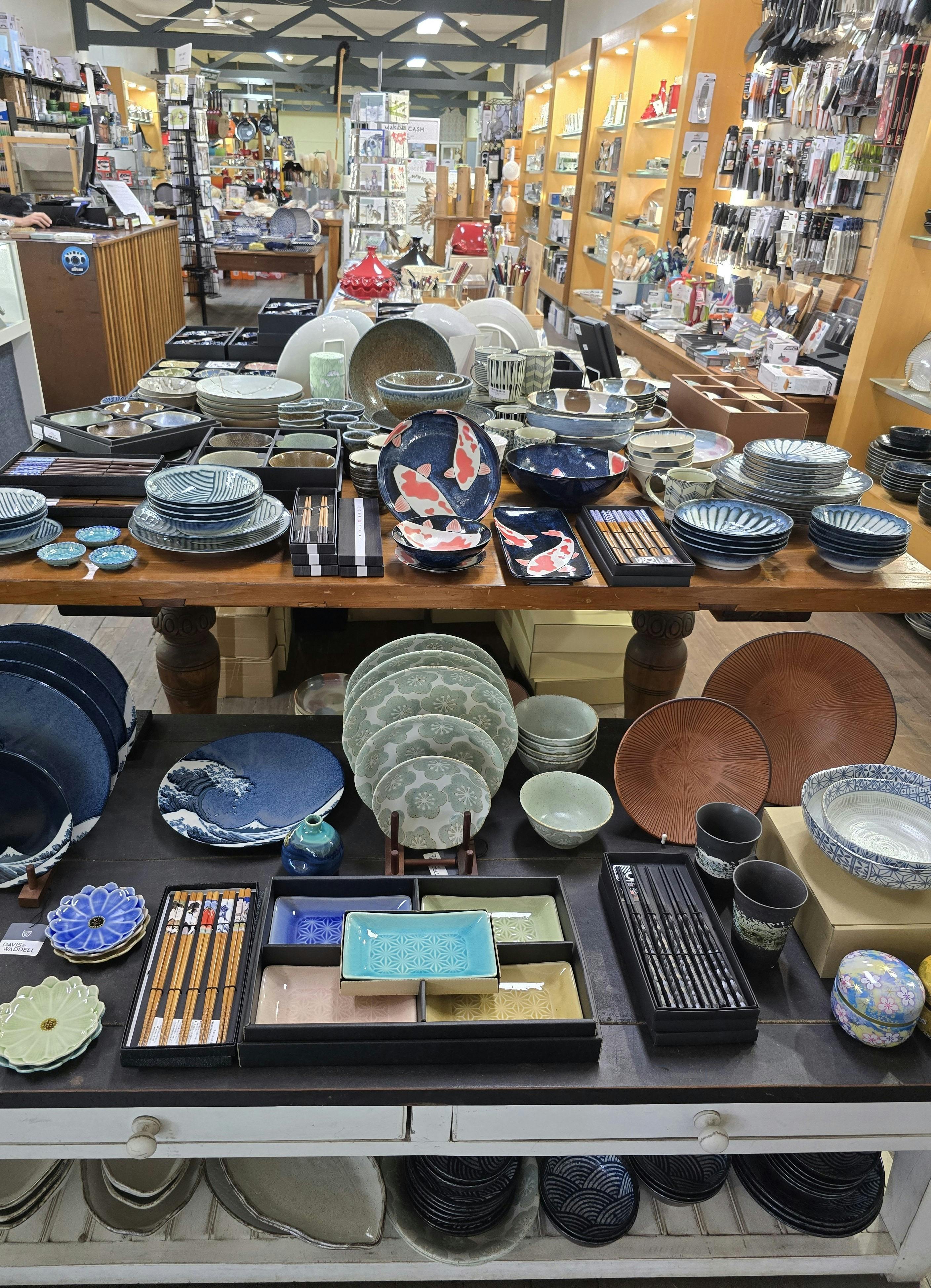 General view of the shop from the front