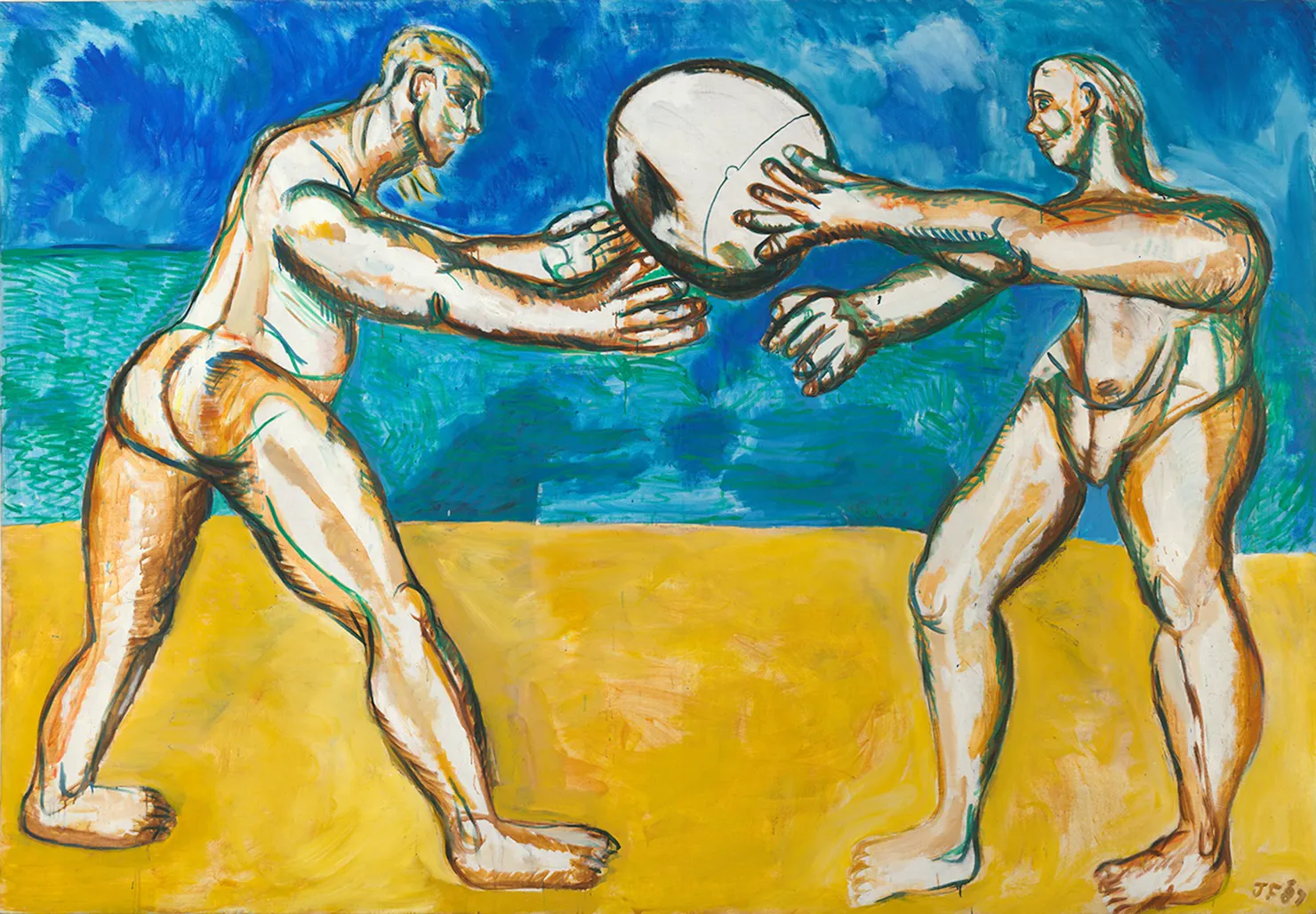 Joe Furlonger Aus b.1952 Bathers 1987 oil on canvas 201 x 290cm Purchased 1988 Collection.