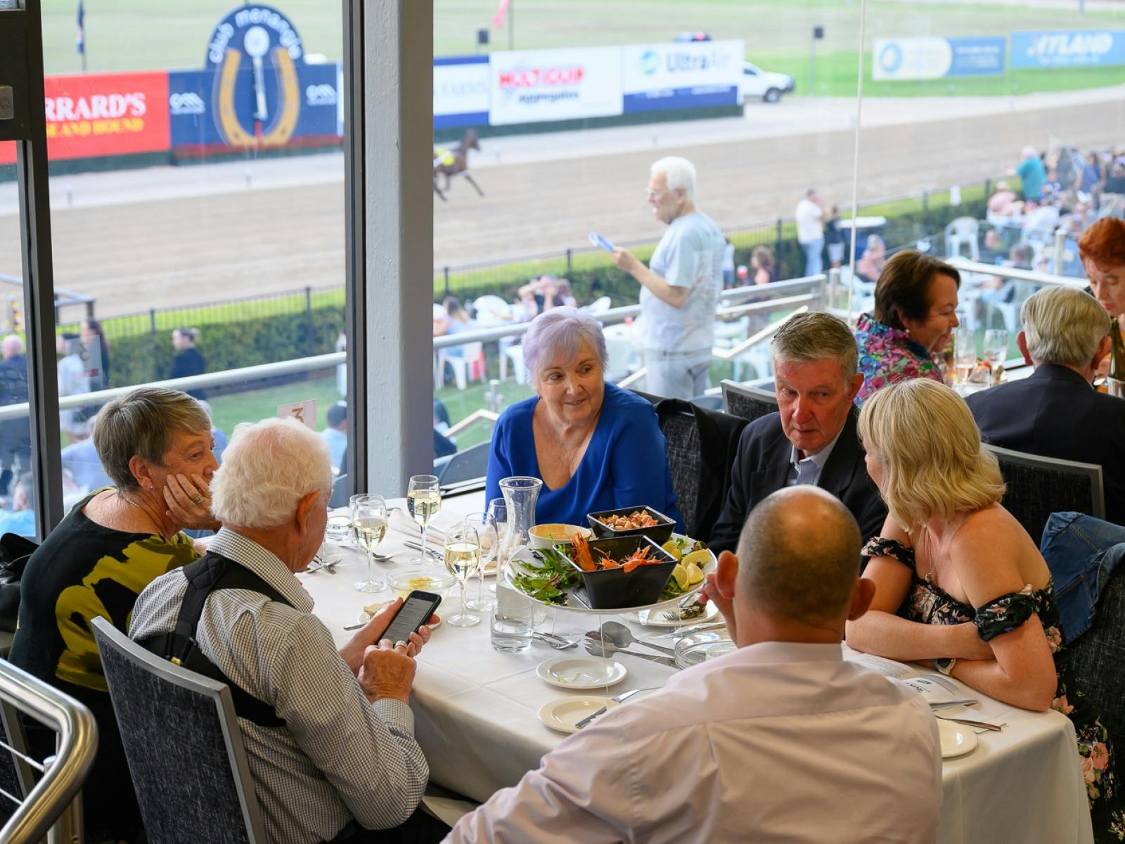 People enjoying a meal