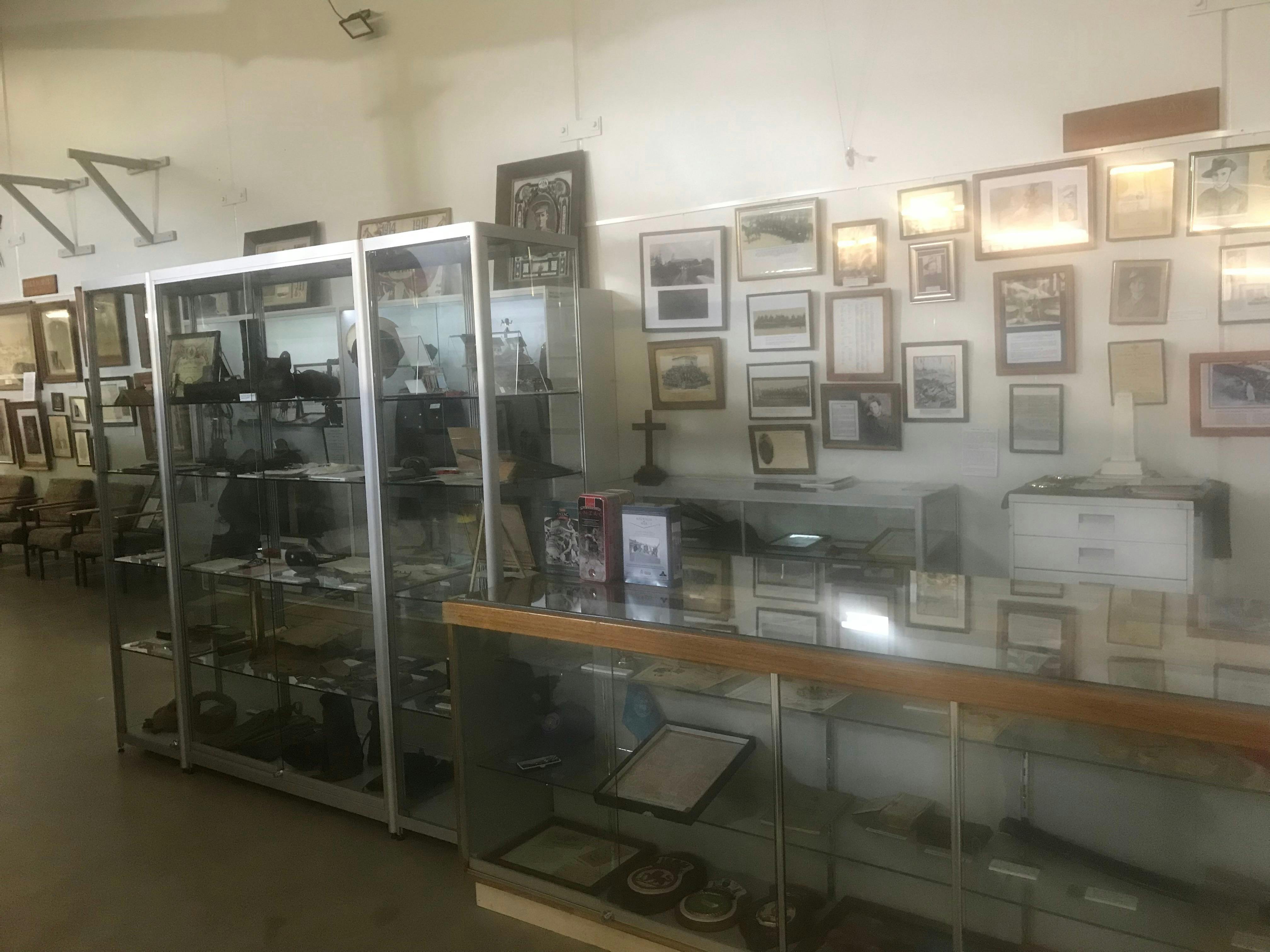 Boer War, WW1, WW2 memorabilia and artefacts on display