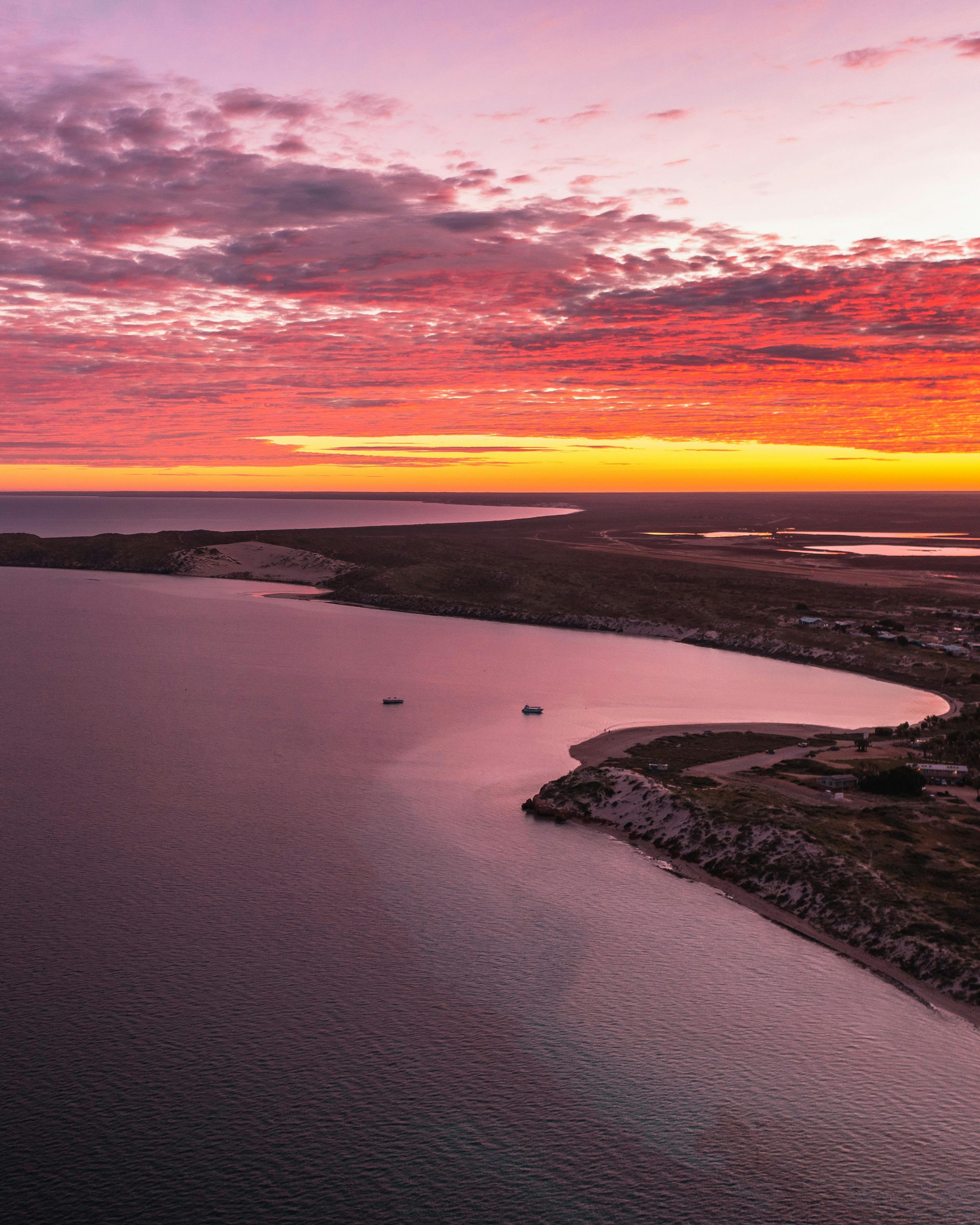 Bright Pink Sunset over Coral Bay in our North West