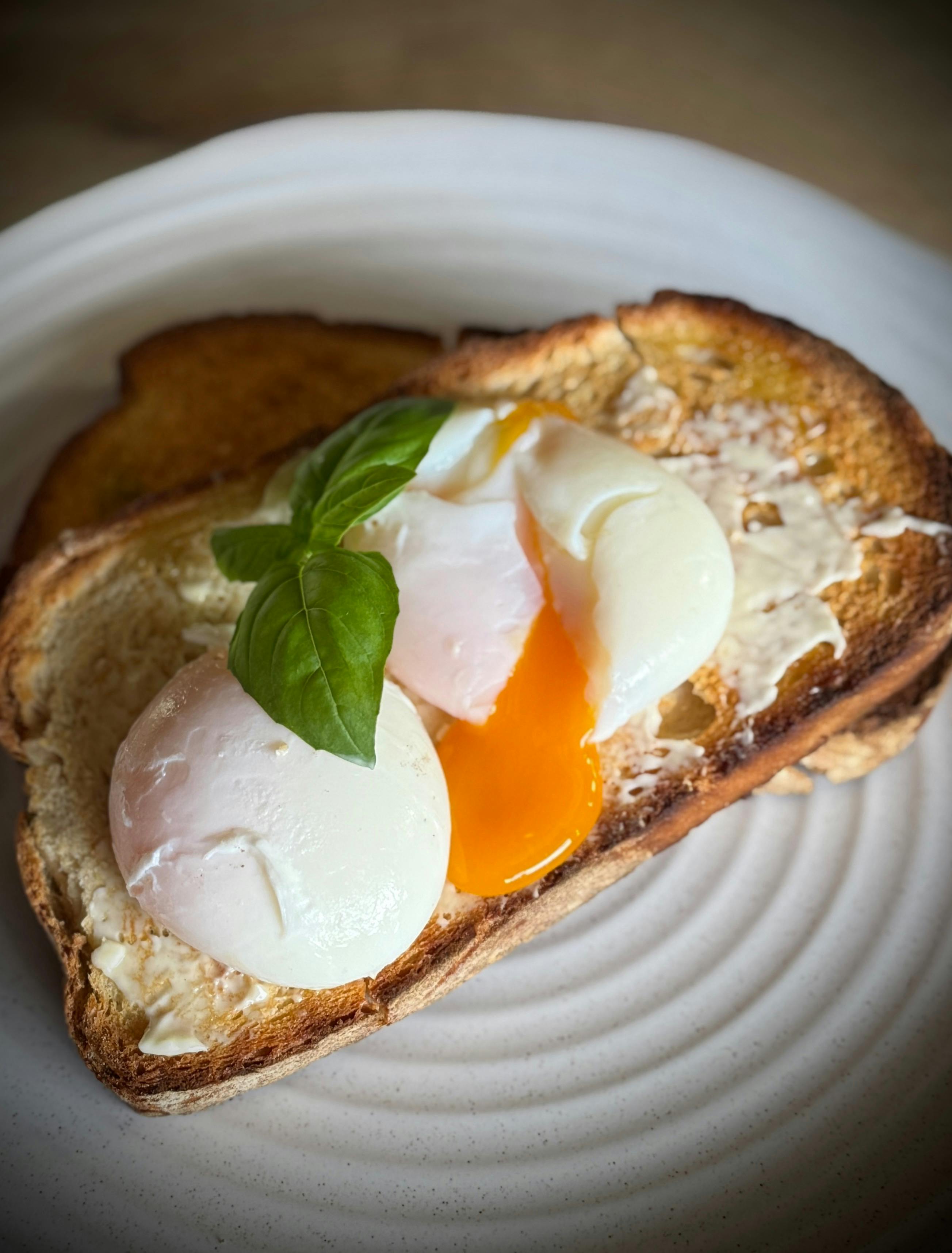 Poached Eggs on Locally made Sour Dough Bread Toast