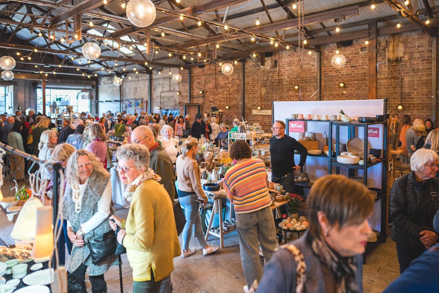 people browsing at the market