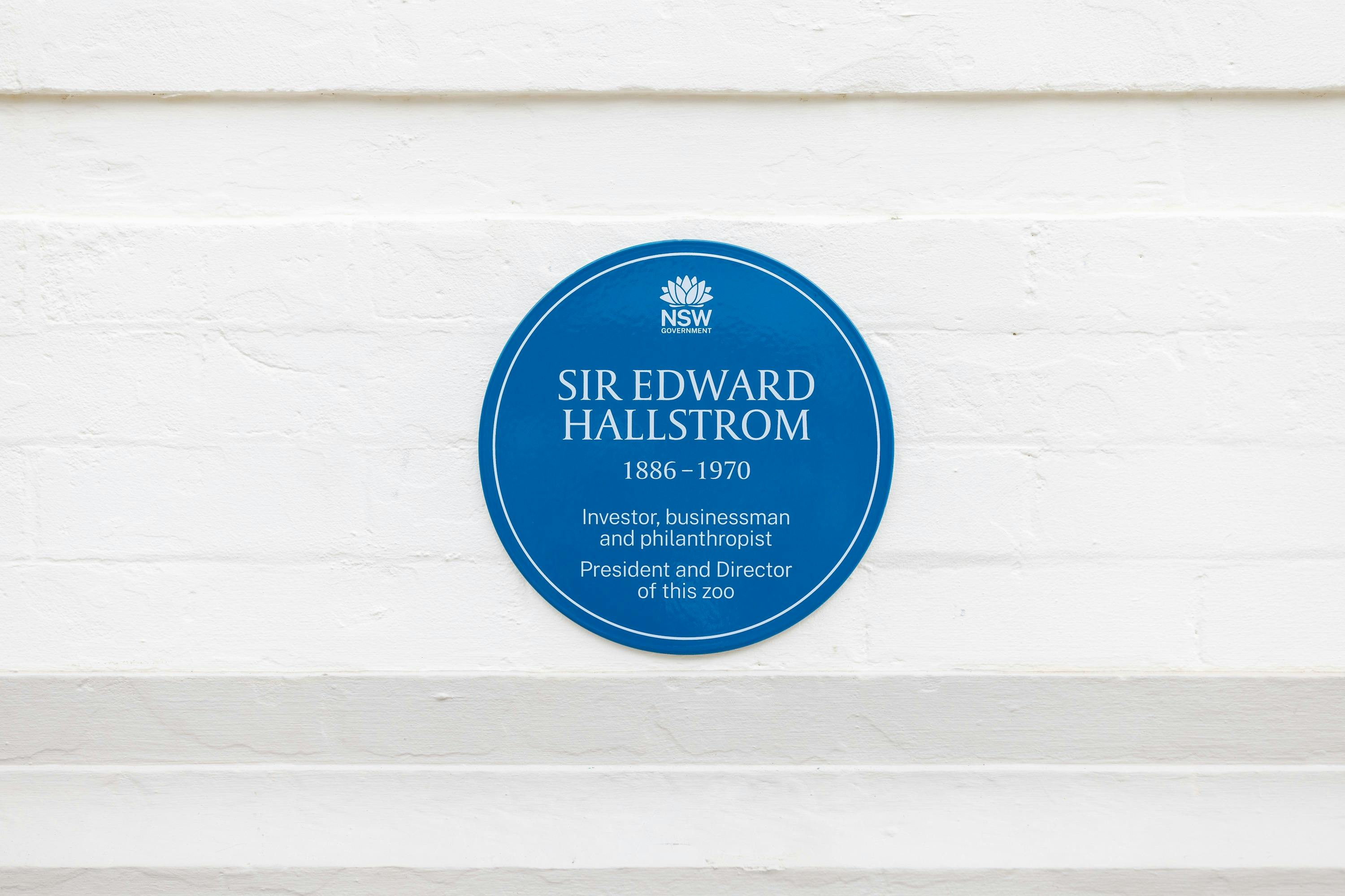Sir Edward Hallstrom Blue Plaque