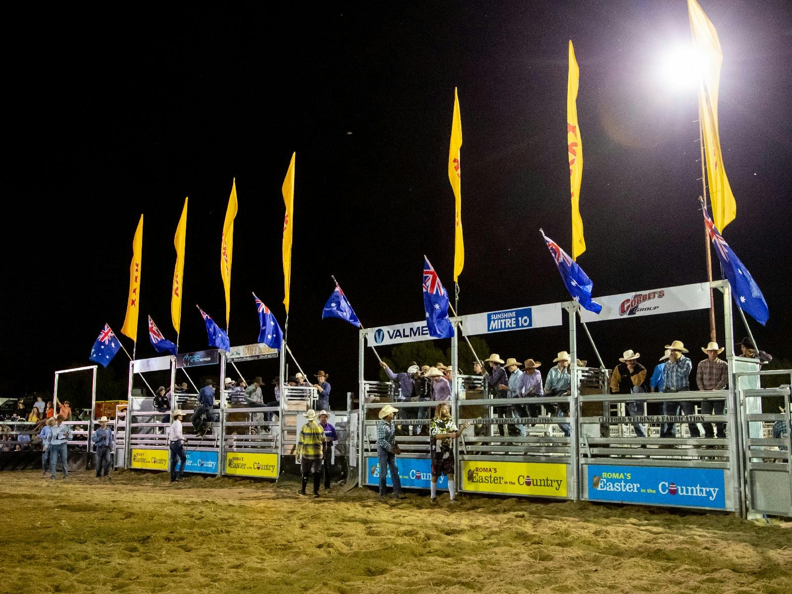Chutes at Easter in the Country Rodeo