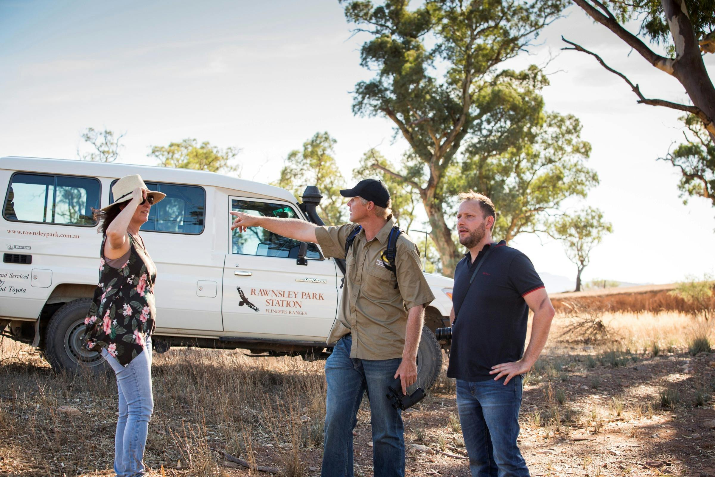 Two people on a guided bushwalking tour with Rawnsley Park Station
