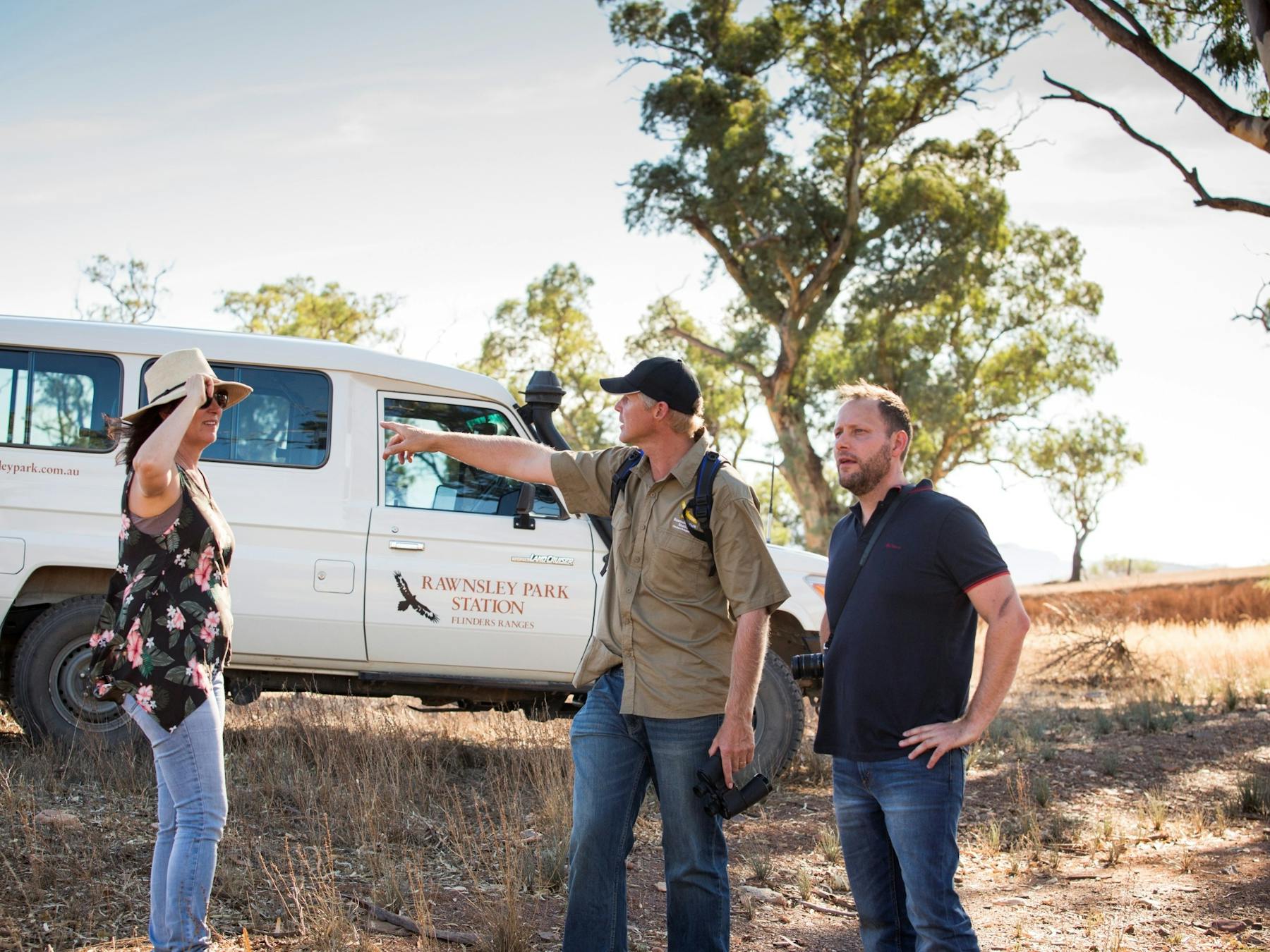 Two people on a guided bushwalking tour with Rawnsley Park Station