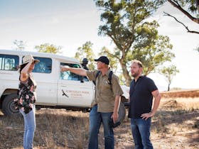 Two people on a guided bushwalking tour with Rawnsley Park Station