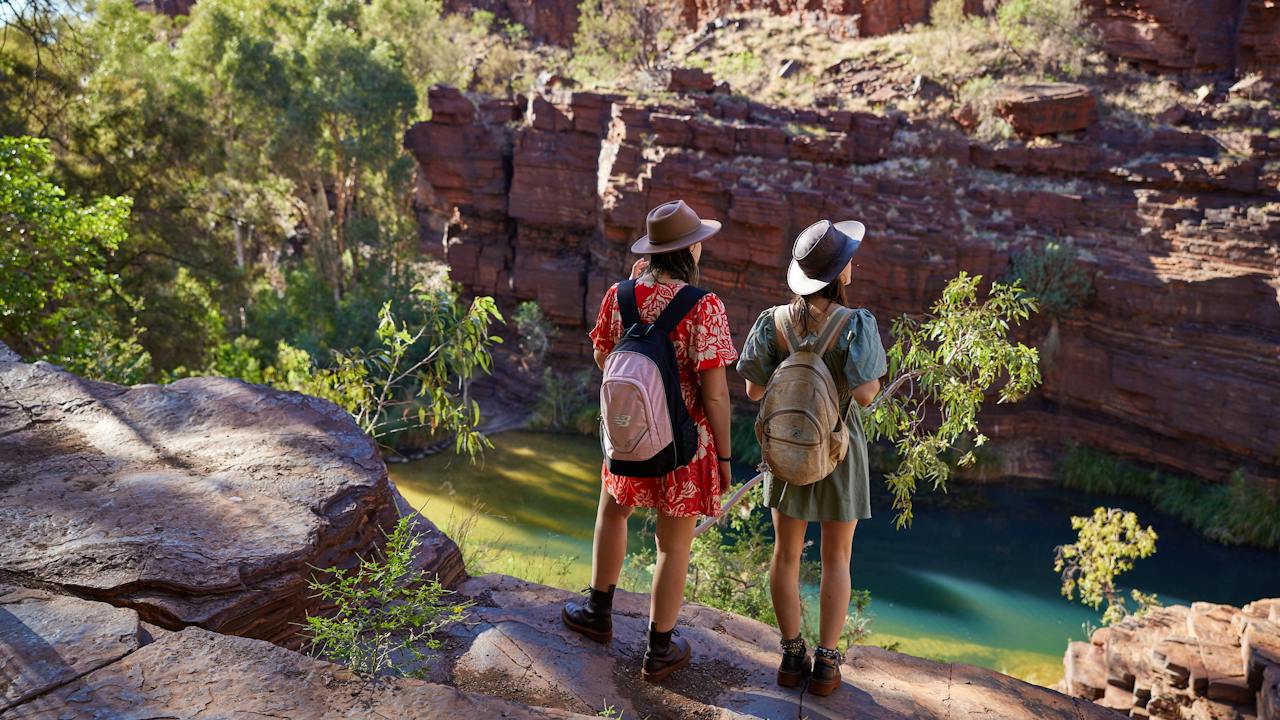 Overlooking Fortescue Falls from Dales Gorge