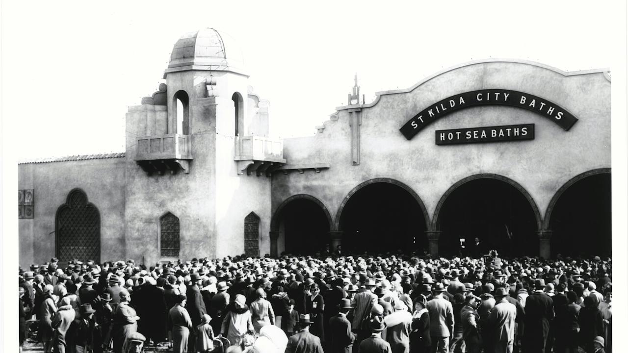 Royalty launching St Kilda Sea Baths