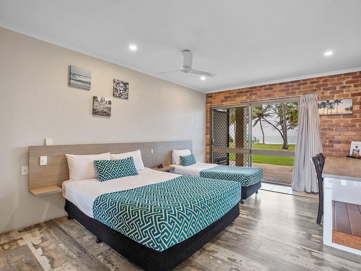 Beachfront motel room
