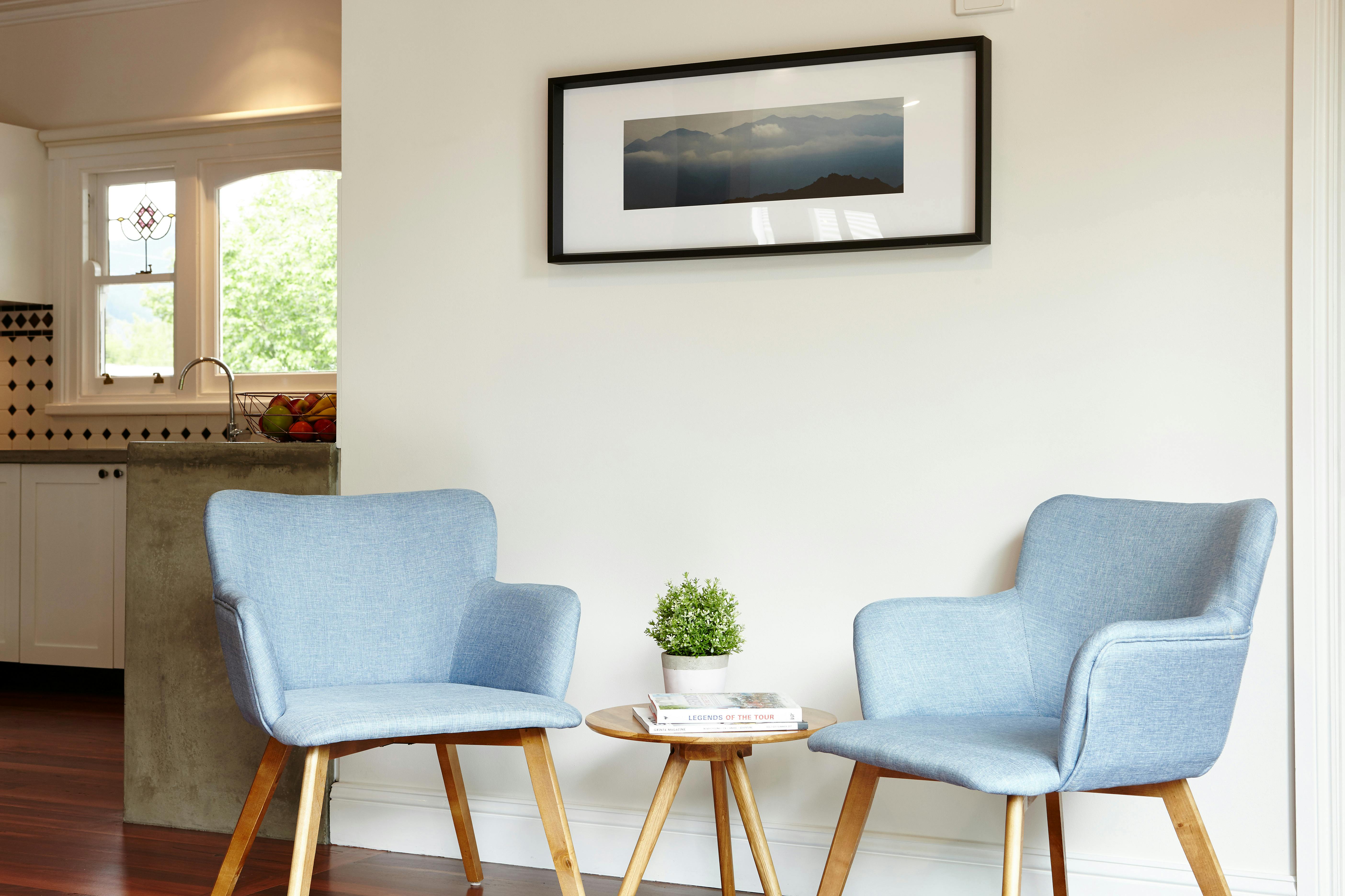 Plenty of options to sit and enjoy a morning coffee