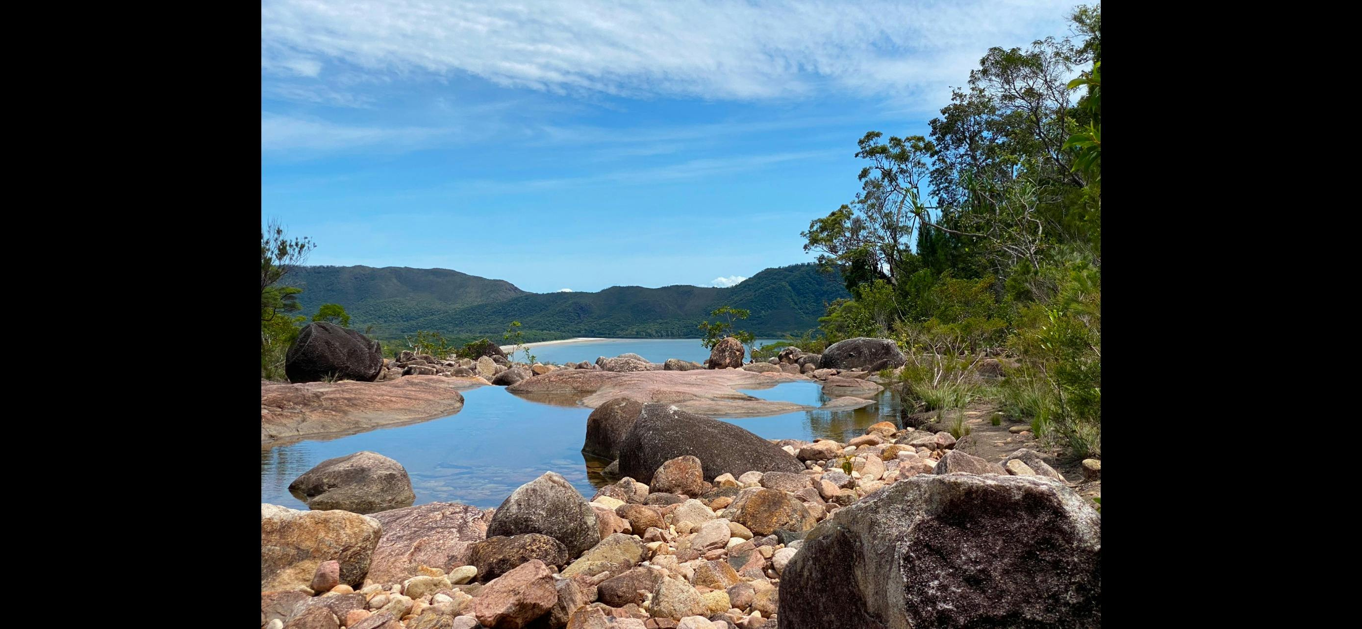 The top pool above Zoe Bay lookout is spectacular
