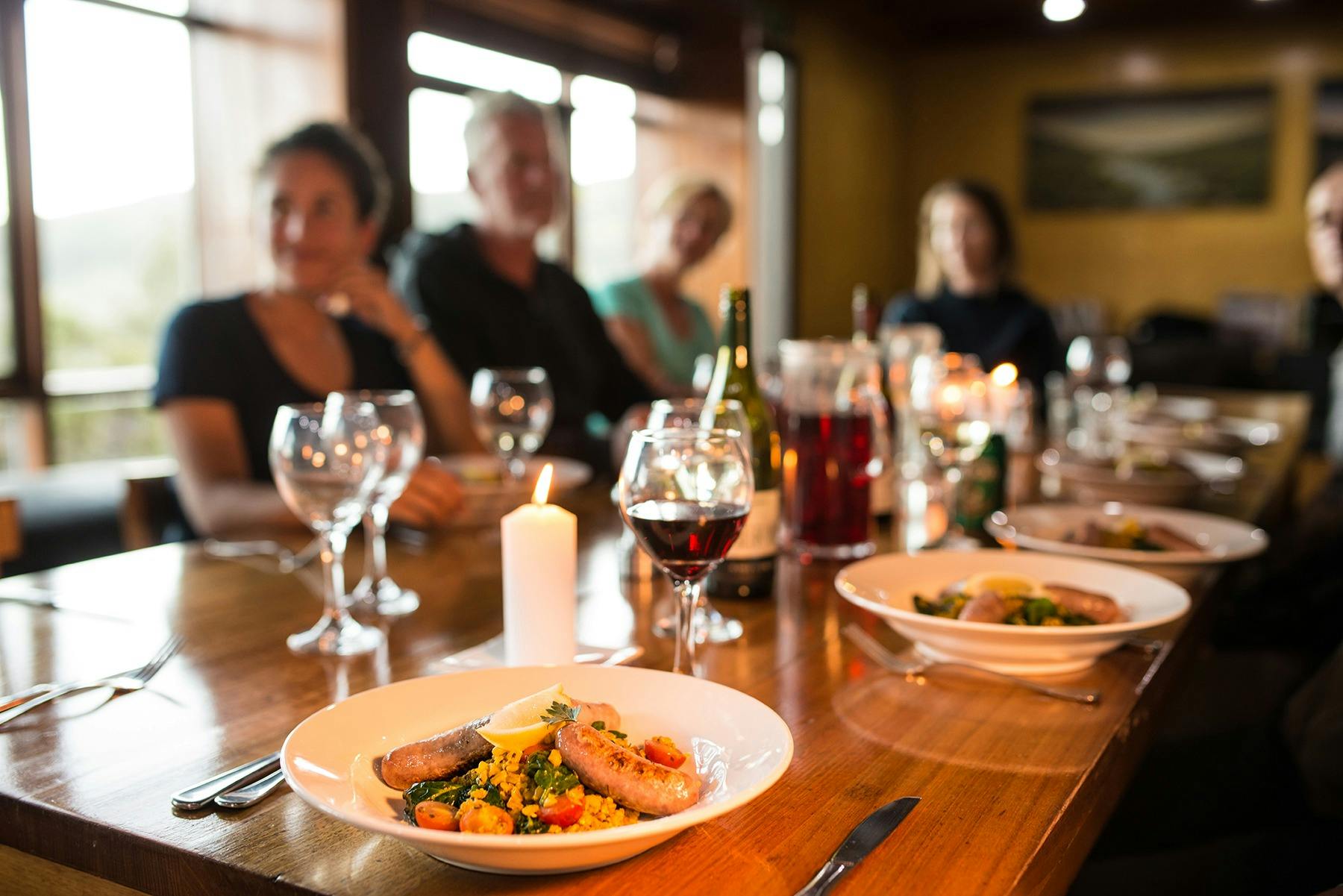 Cradle Mountain Huts Walk dinner