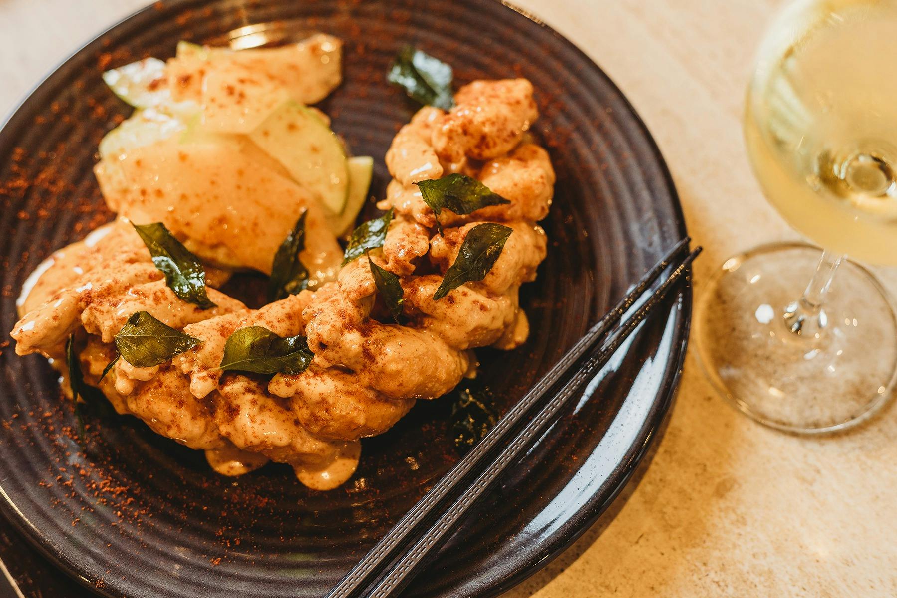 Lanterne Rooms Tom Yum Prawns