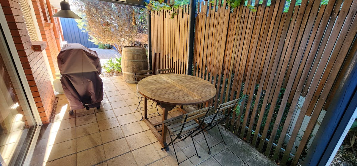 Rear BBQ area