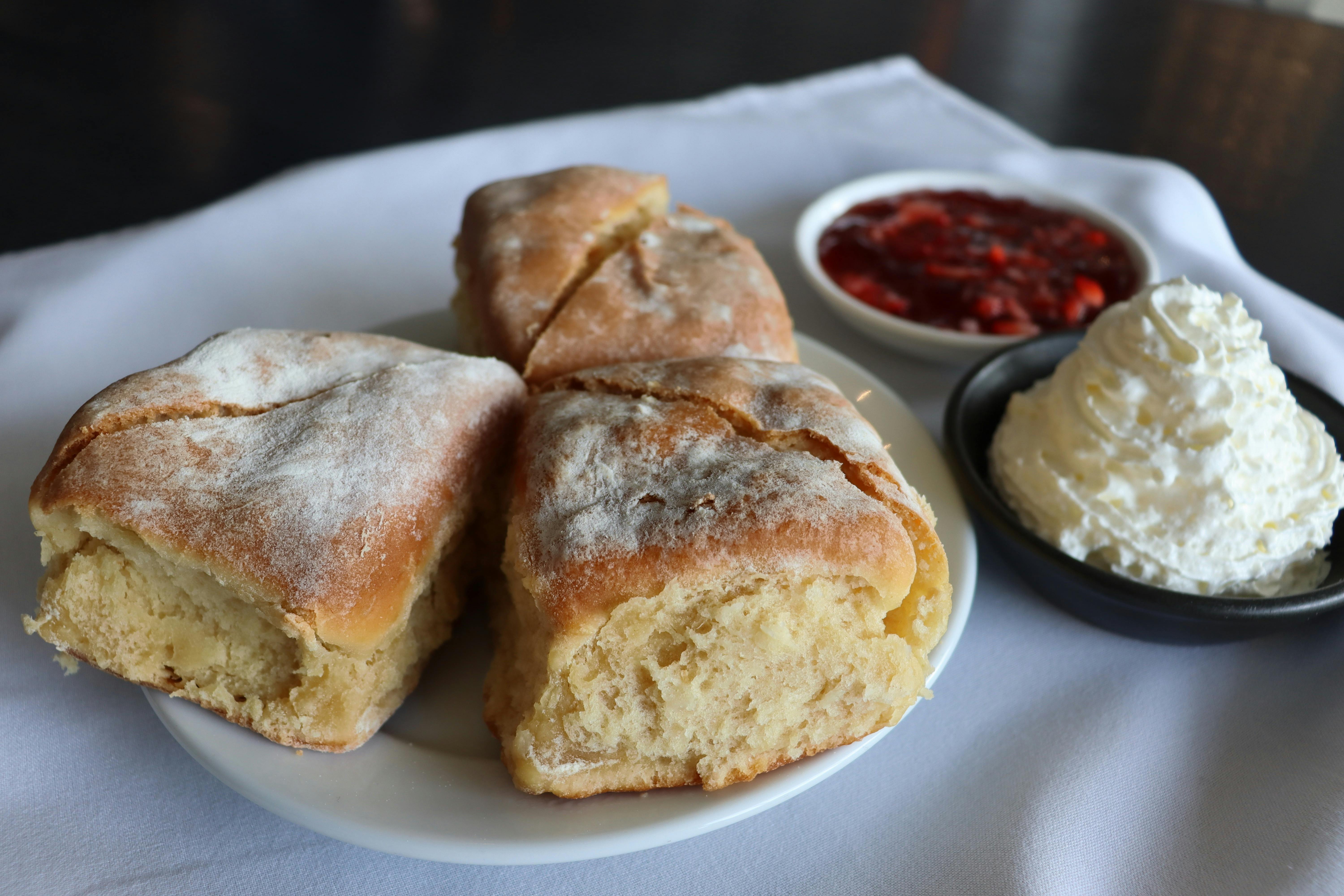 Image of scones with cream and jam