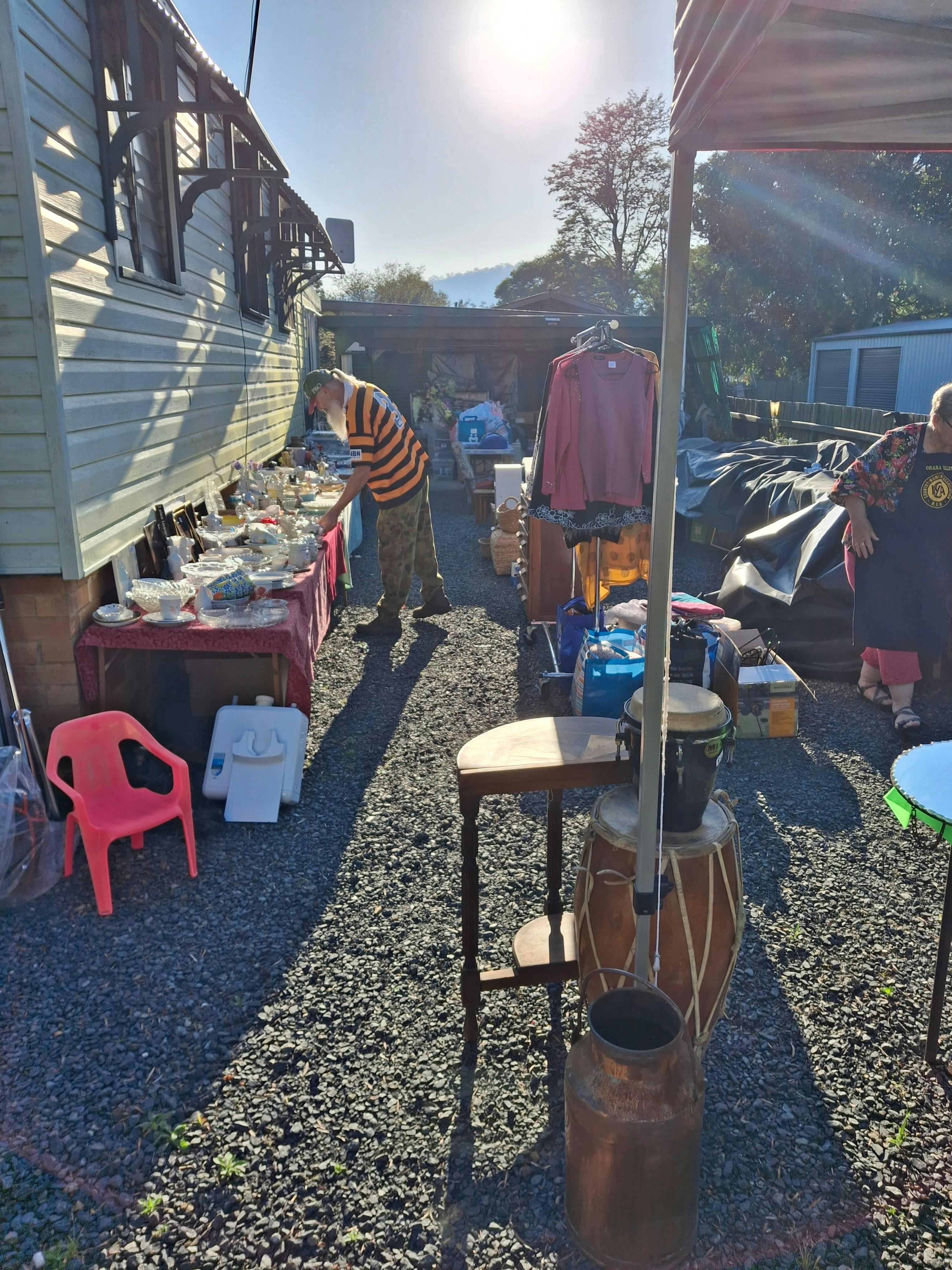 Giant Garage Sale Setup