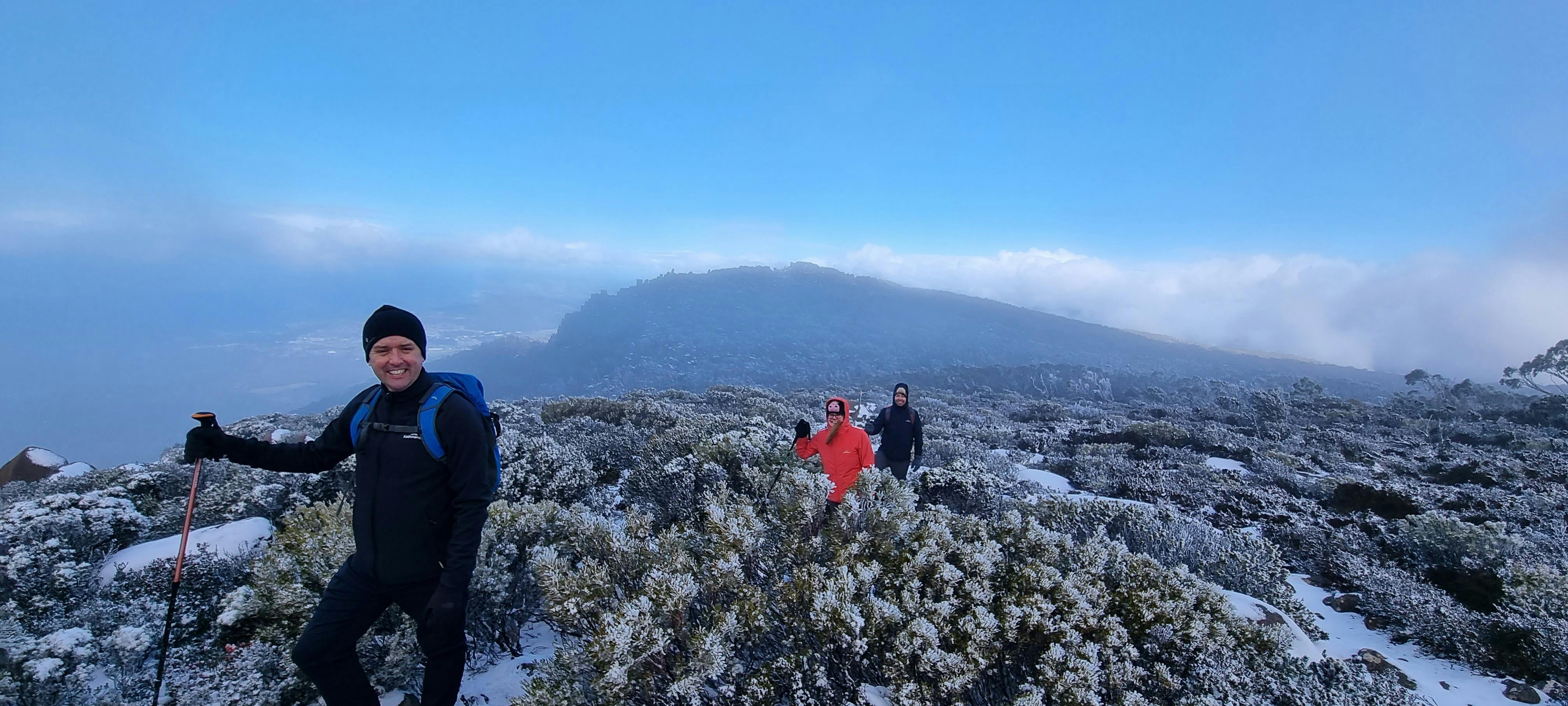 Hiking, walking, hobart, tasmania, winter, off season, come down for air, Mount Wellington.