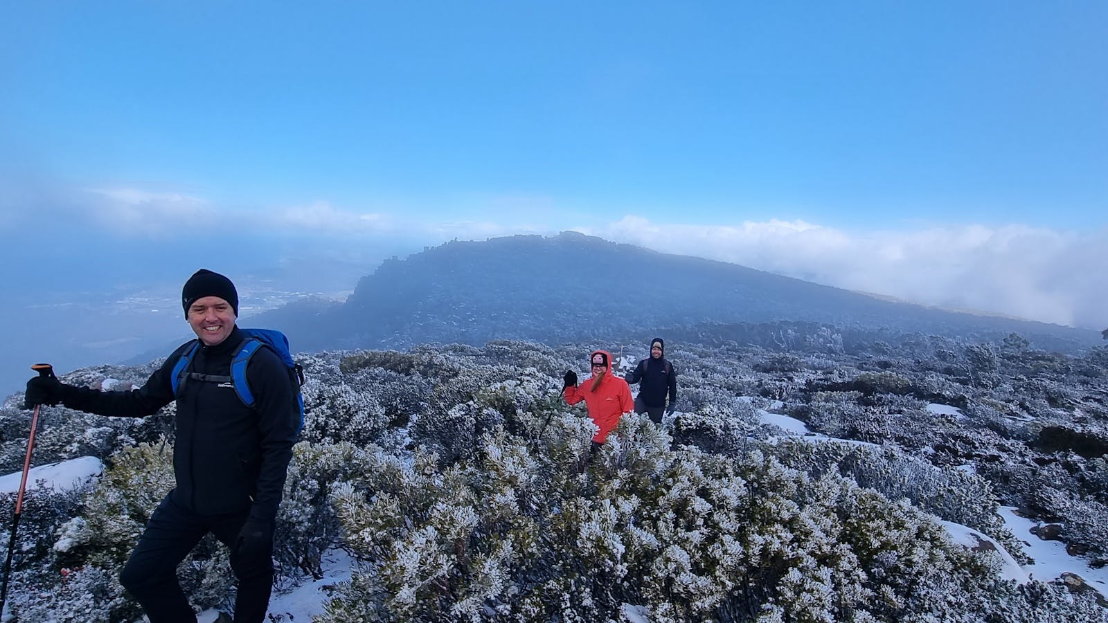 Winter walking on the alpine plateau of kunanyi / Mt Wellington