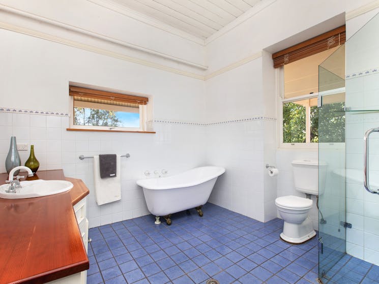 The main bathroom with stand alone bath & shower, there's an additional external shower room.