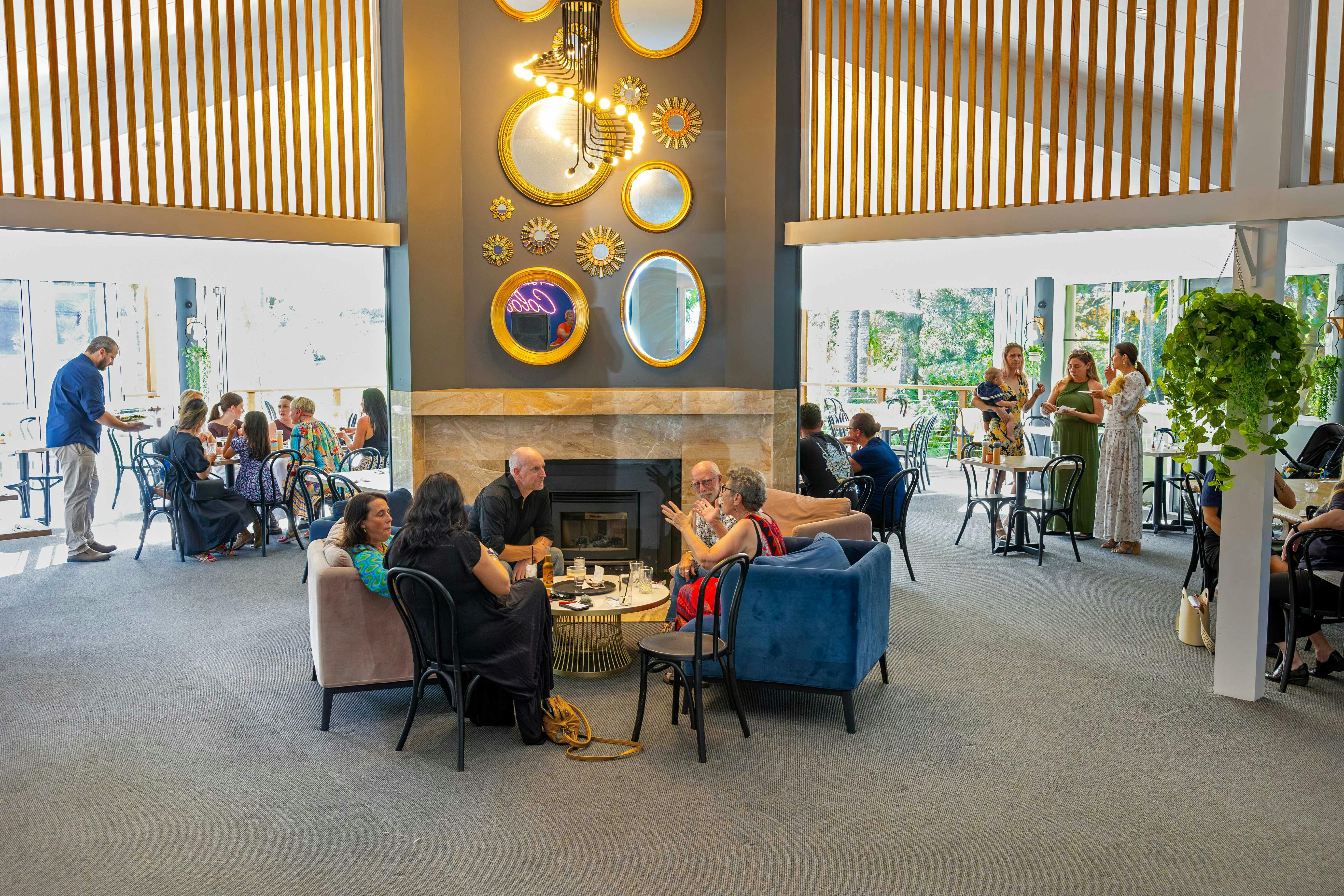 Guests enjoying cocktails at Cubana Cantina