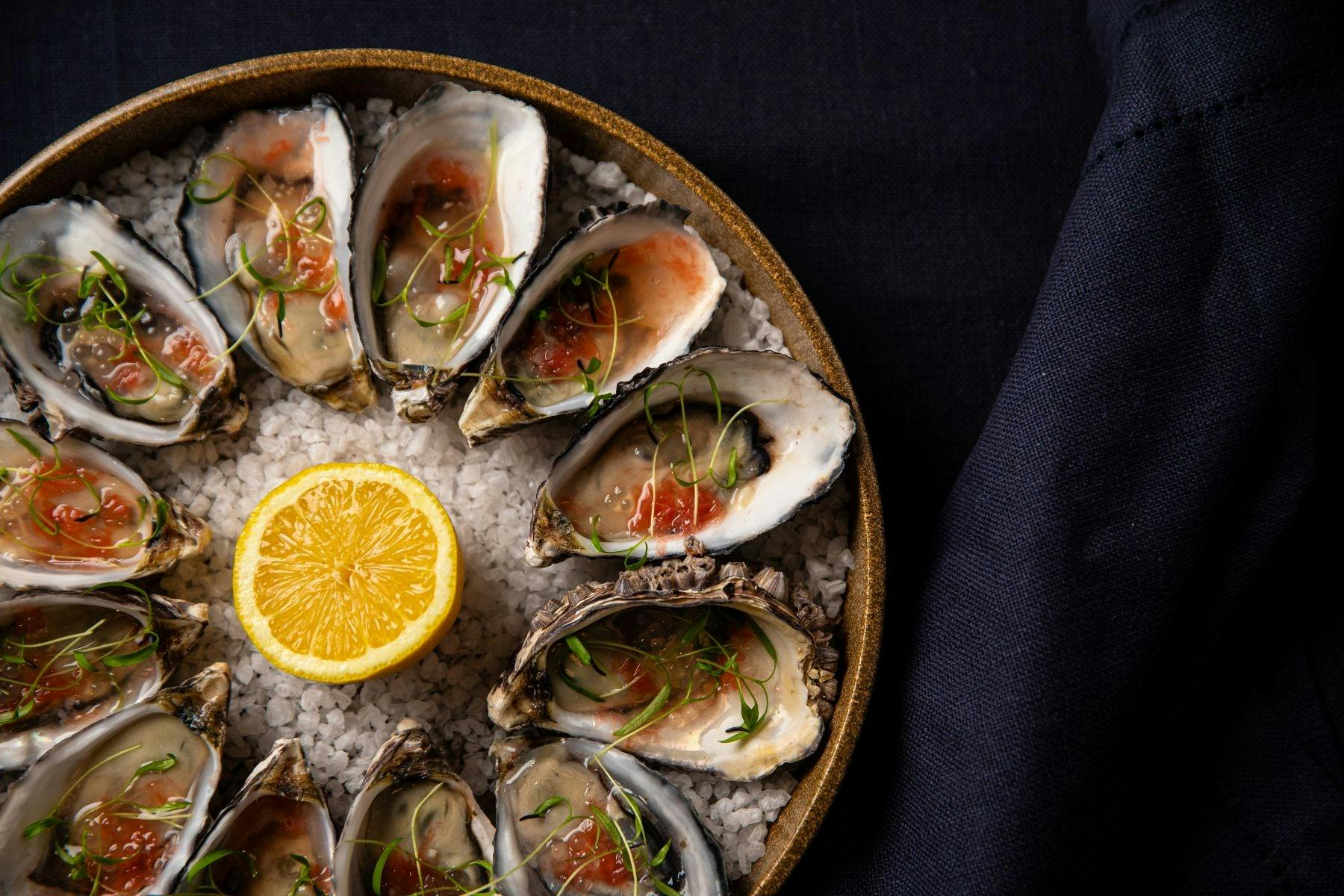 Entree fresh oysters