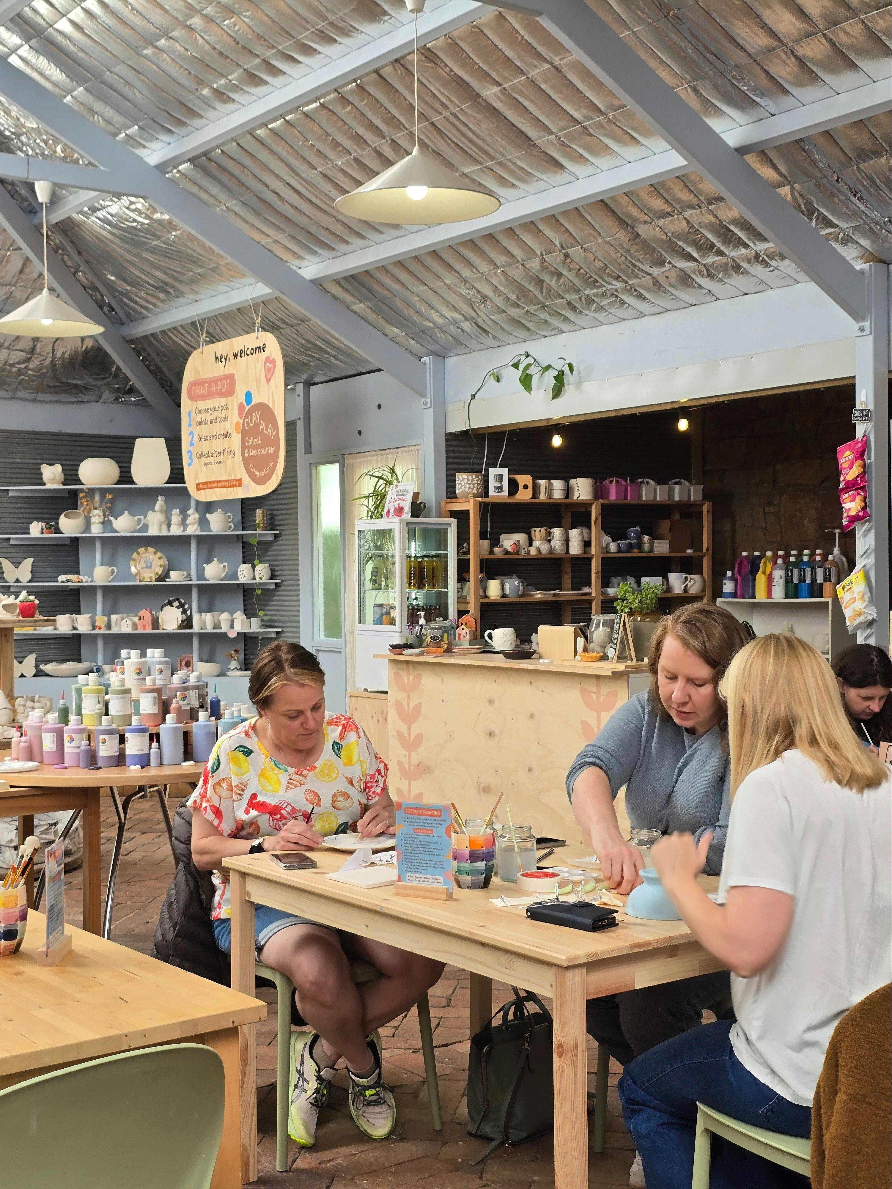 Pottery Painting and Clay Play