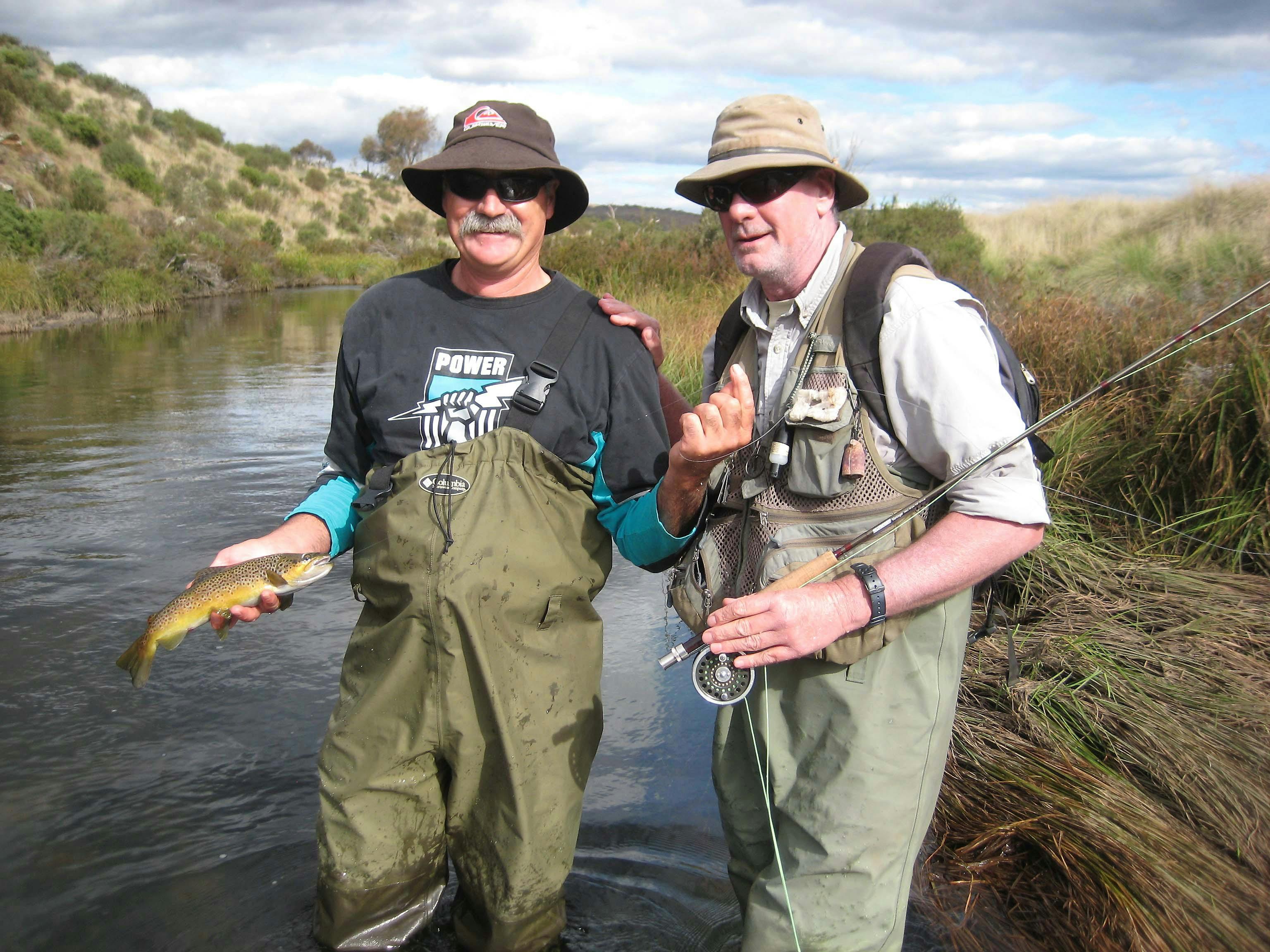 first trout on a fly