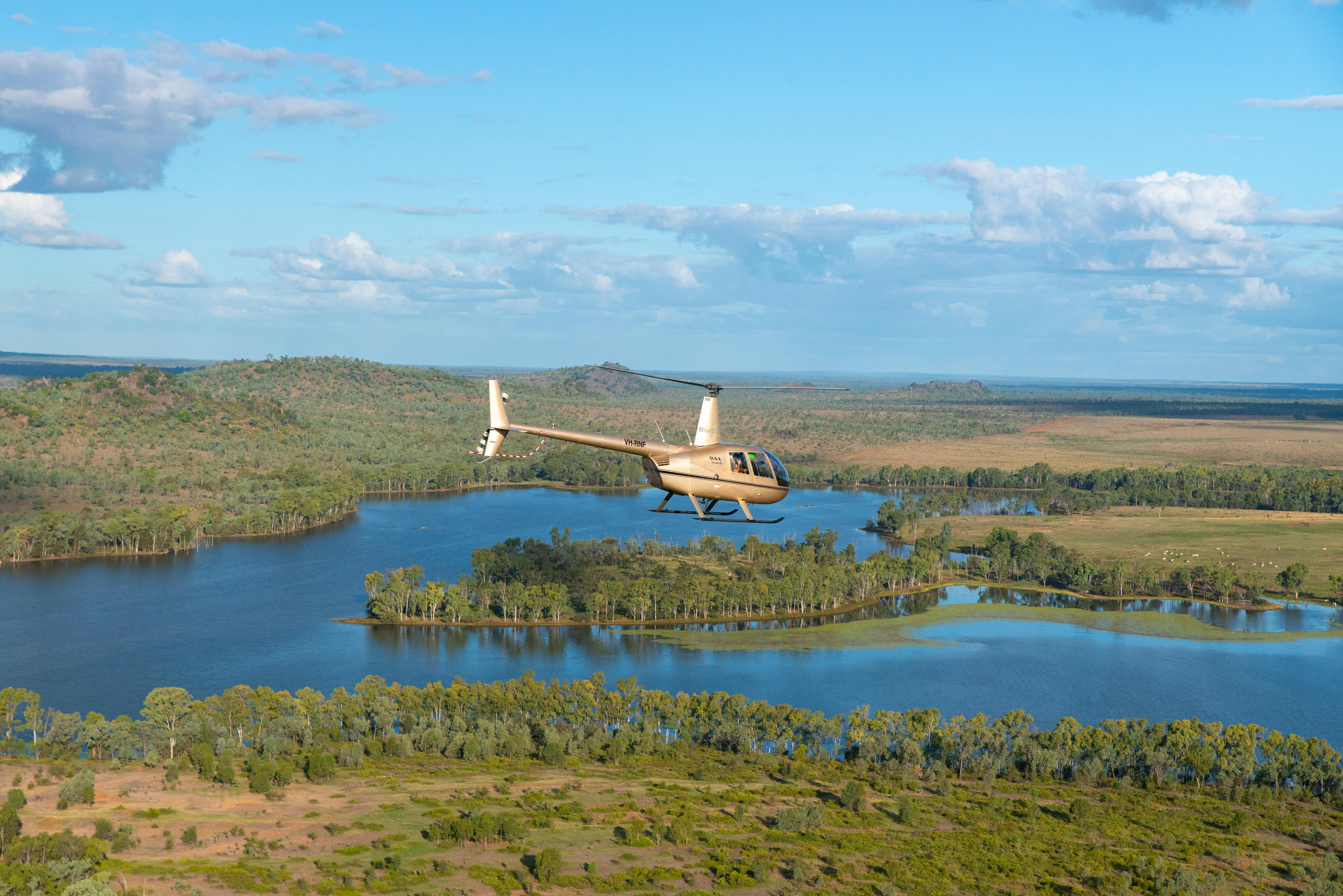 Flying over Theresa Creek Dam