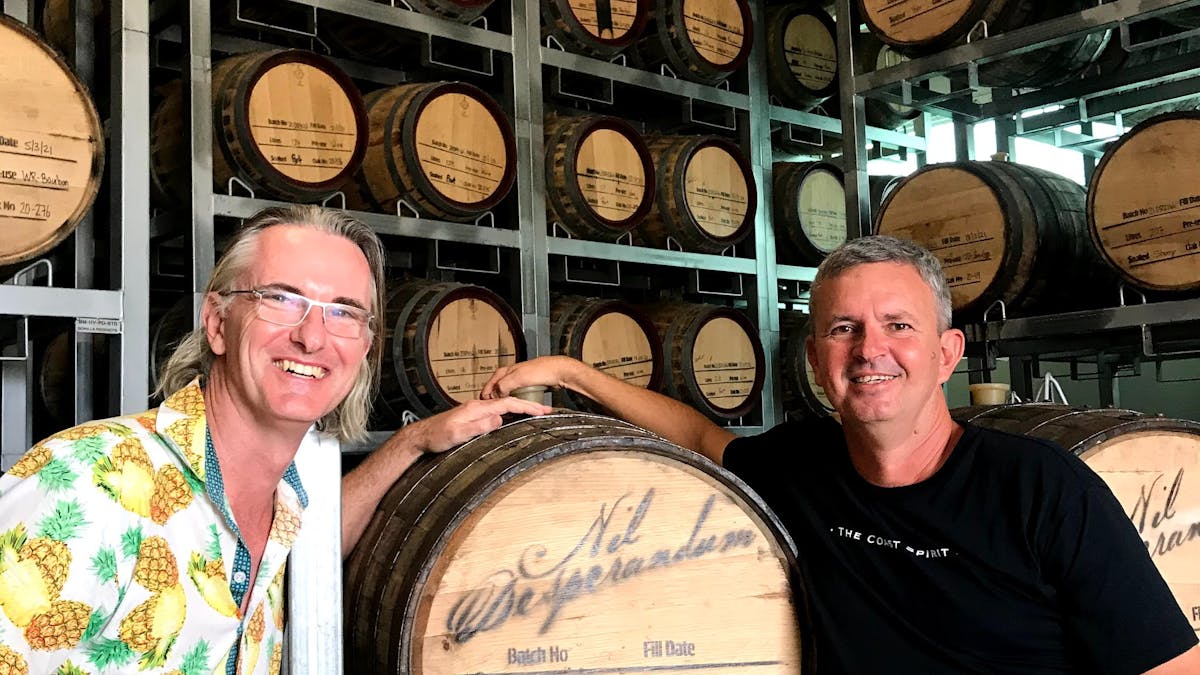Distillery owners, Matt Hobson and Michael Conrad