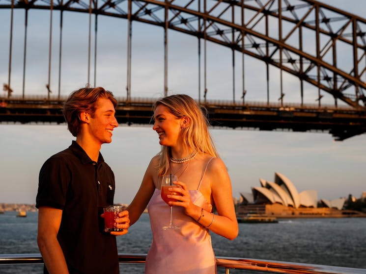 Perfect romantic Sydney Harbour sunset