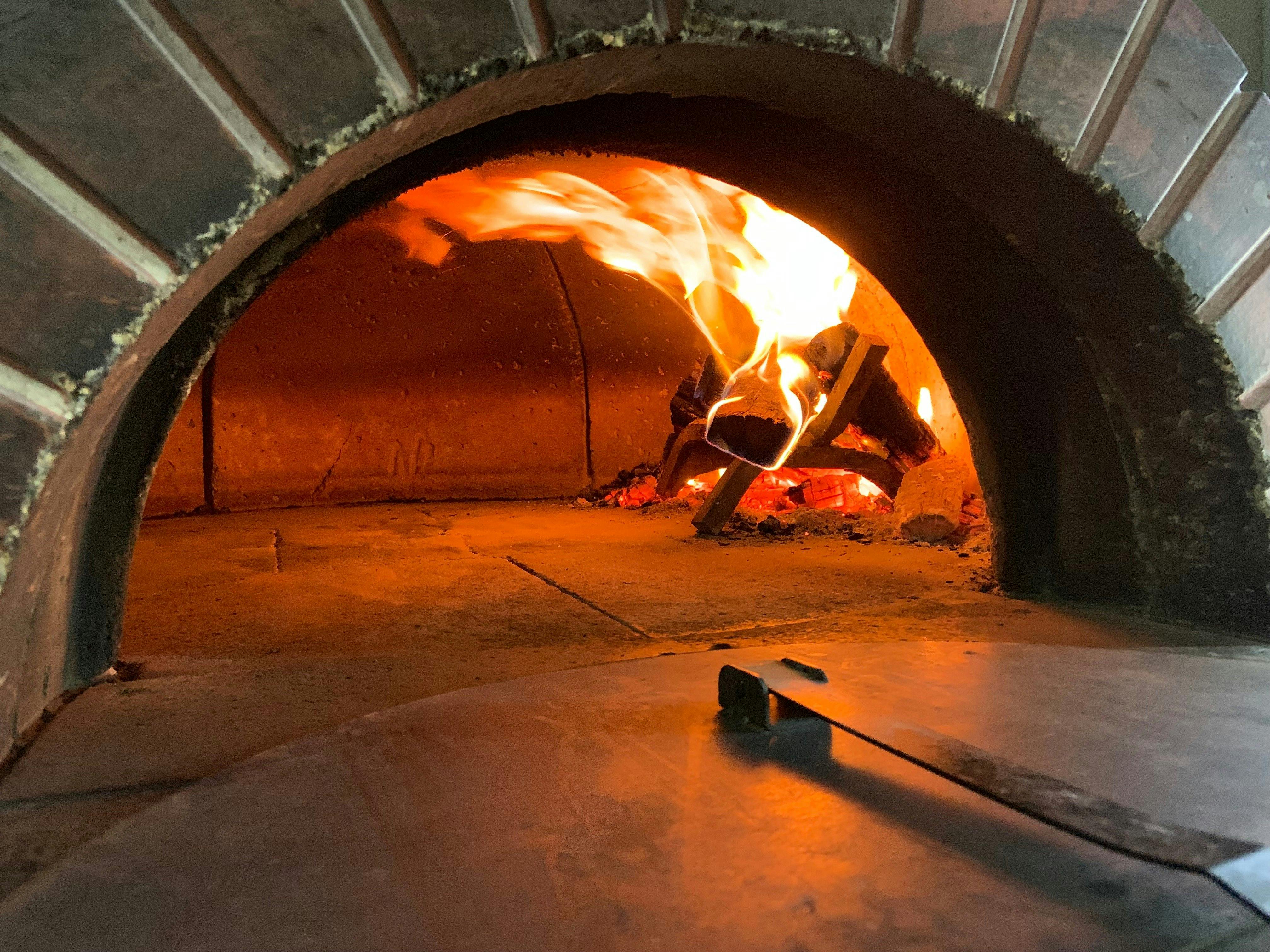 Wood Fired Pizza in an Imported Oven