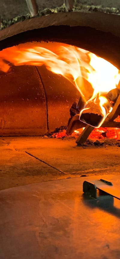 Wood Fired Pizza in an Imported Oven