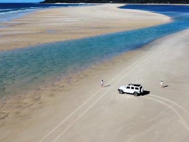 Jeep on the beach