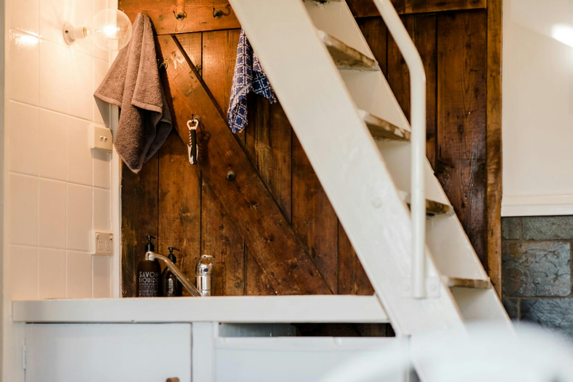 The stairs at Winemakers Cottage
