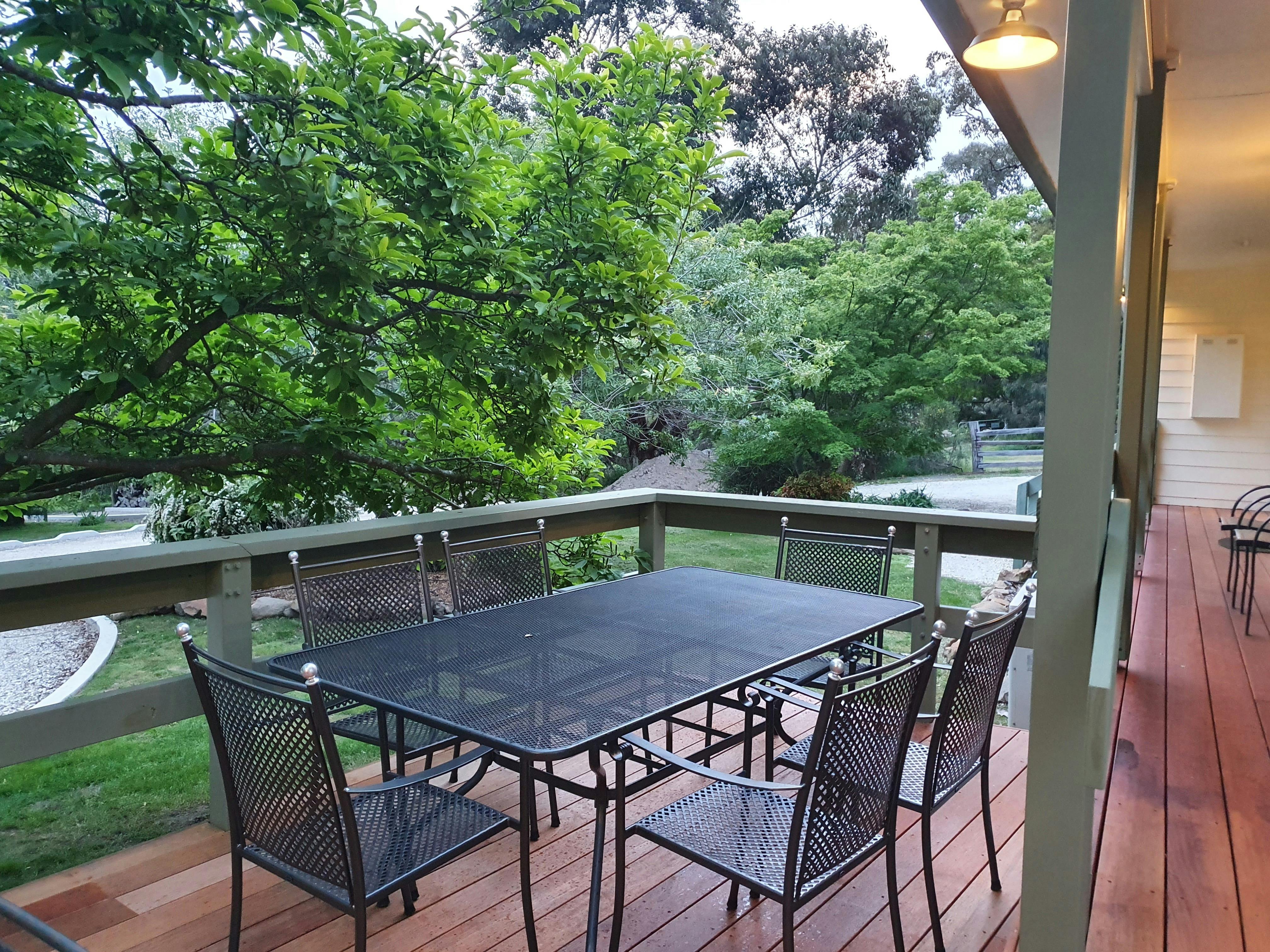 Outdoor Dining on the deck