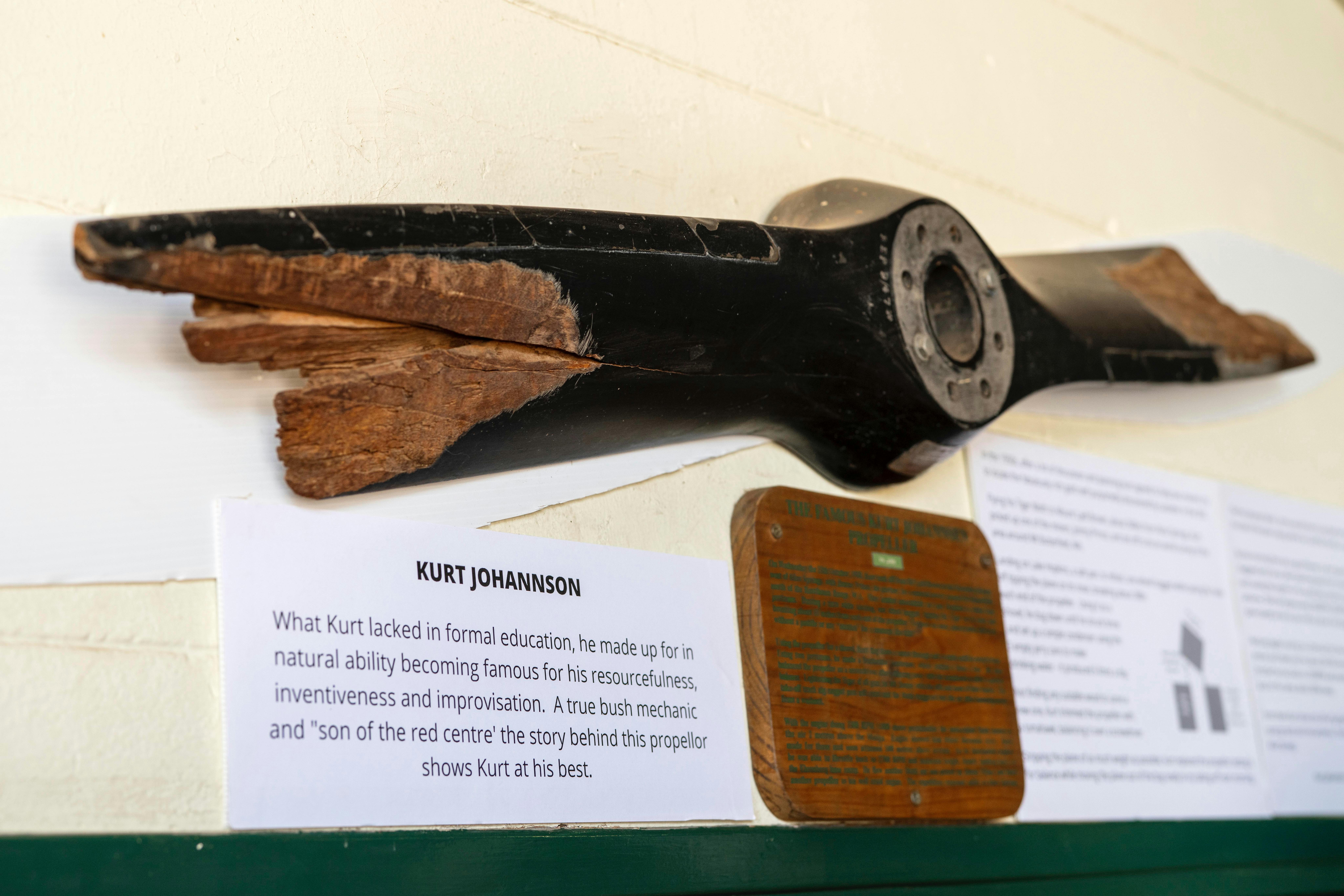 A broken propellor didn't stop Outback legend, Kurt Johansson from flying back to base camp.