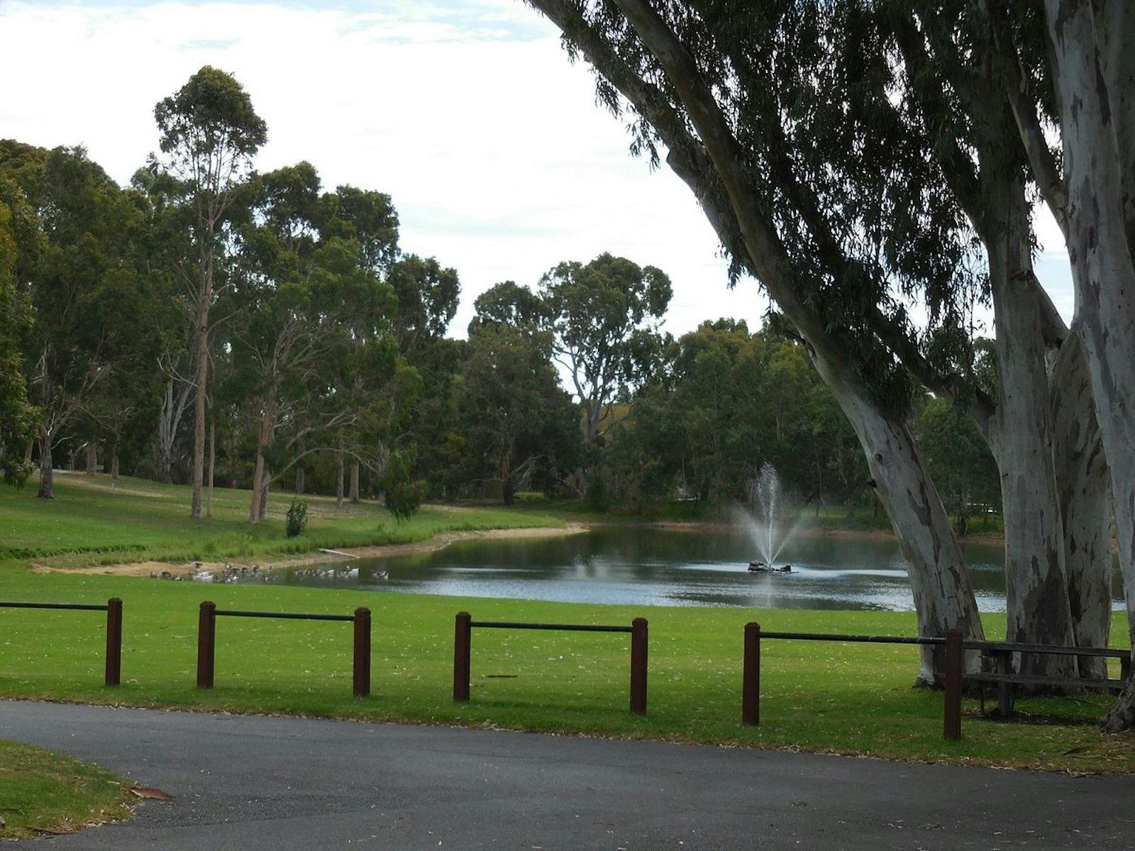 view of the lake from the cellar door deck