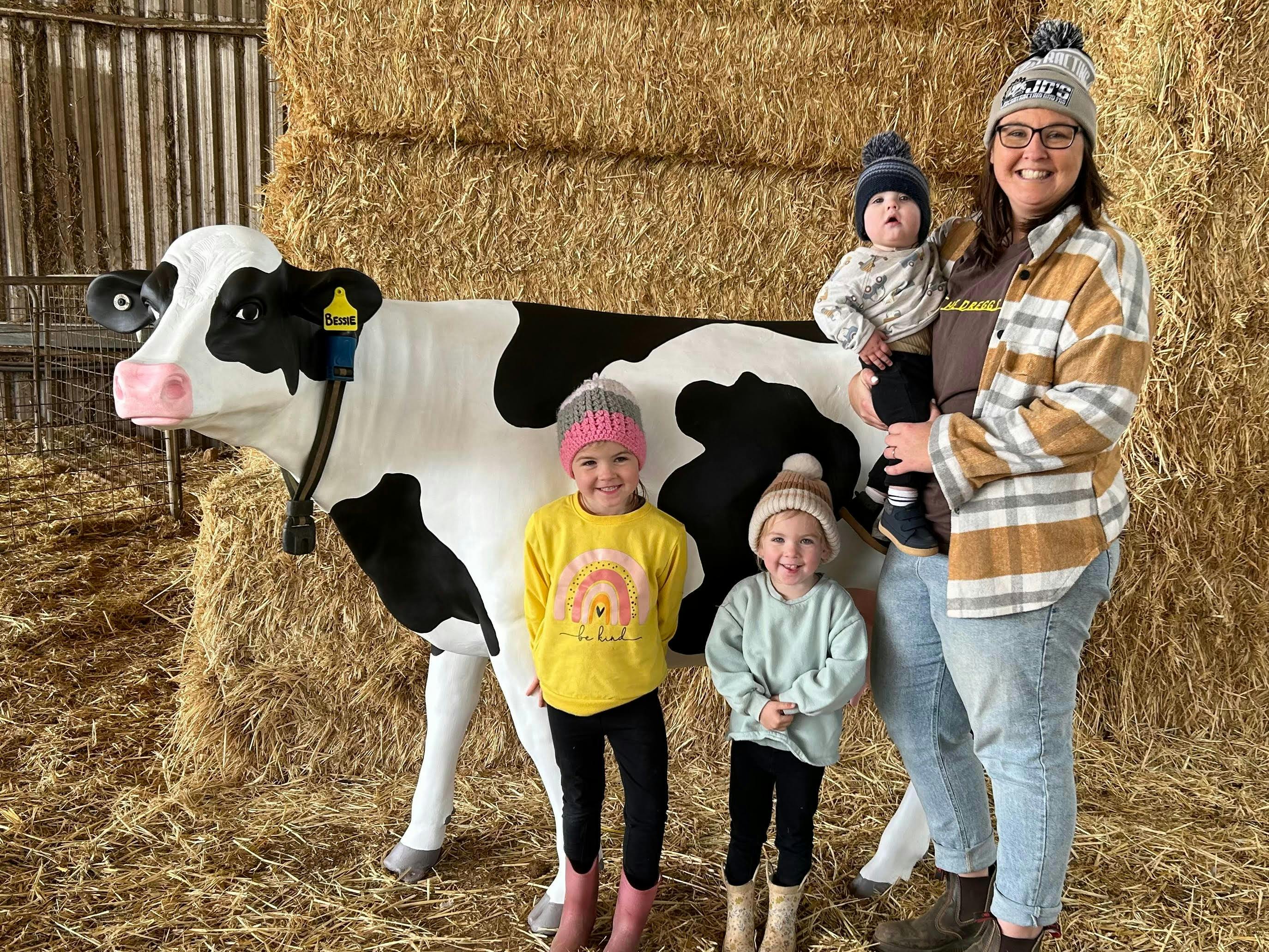 Young family with Bessie