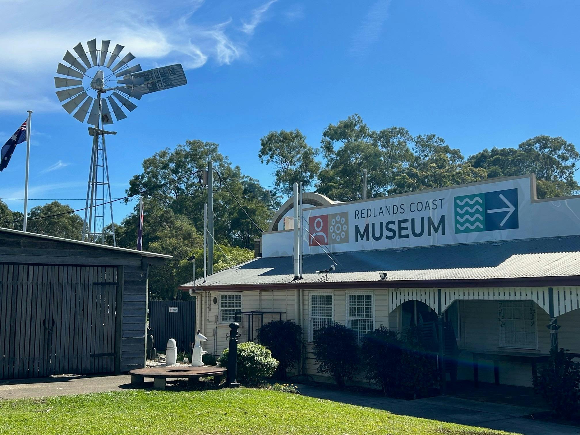 Picture of the museum from outside and at the back.