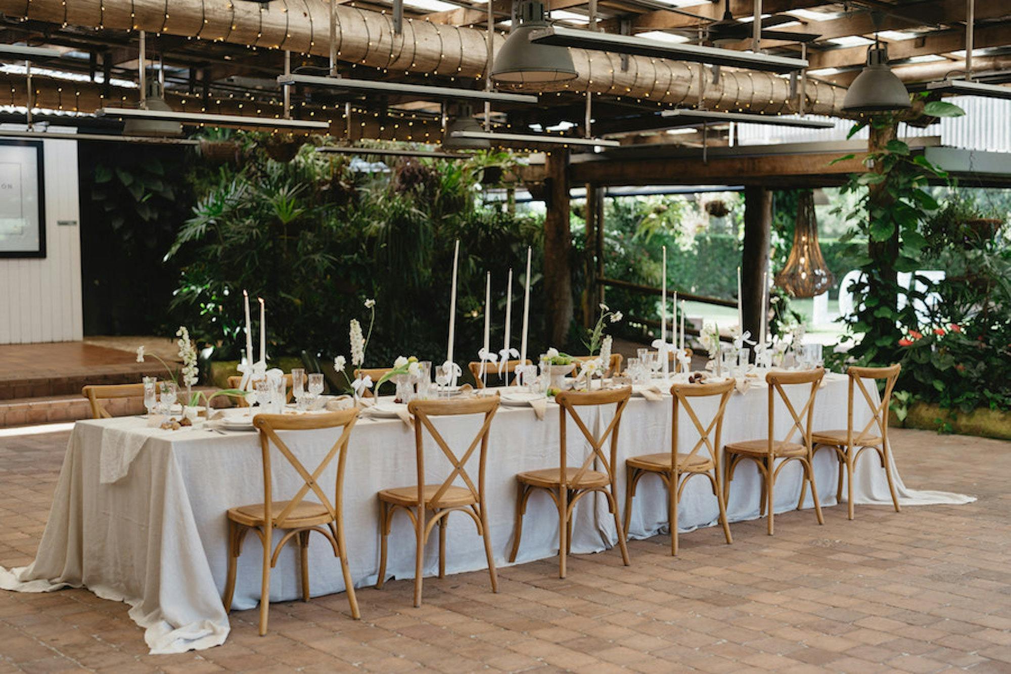 Wedding table and chairs for reception