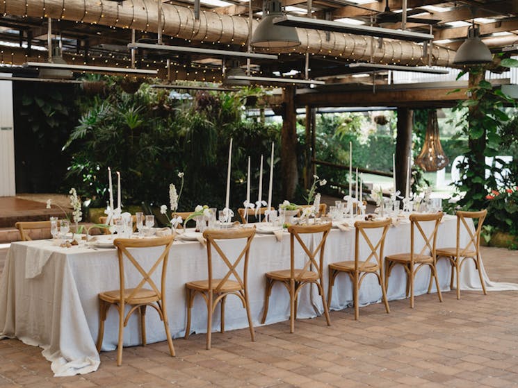 Wedding table and chairs for reception