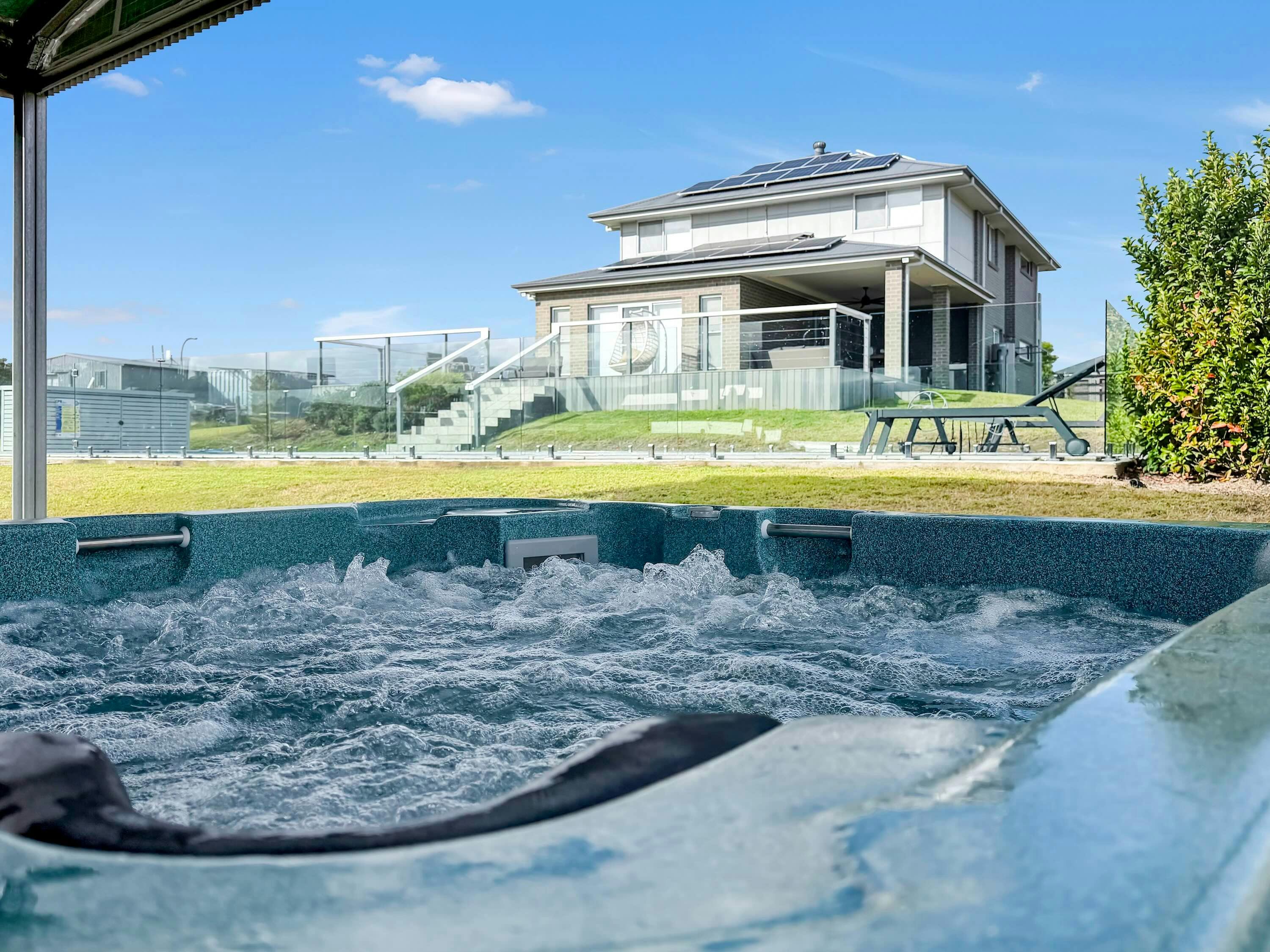 Heated outdoor spa