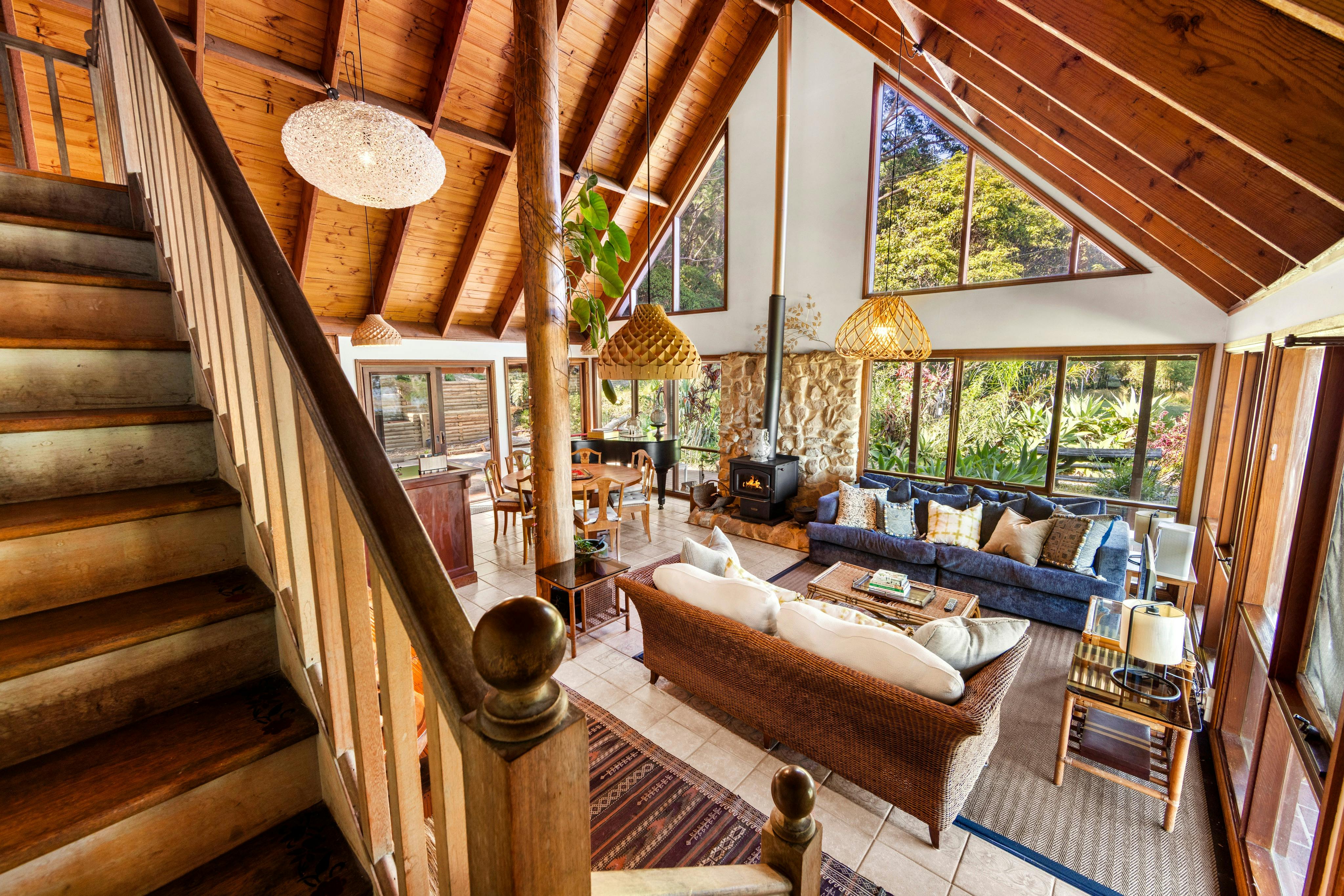 Overlooking the living room